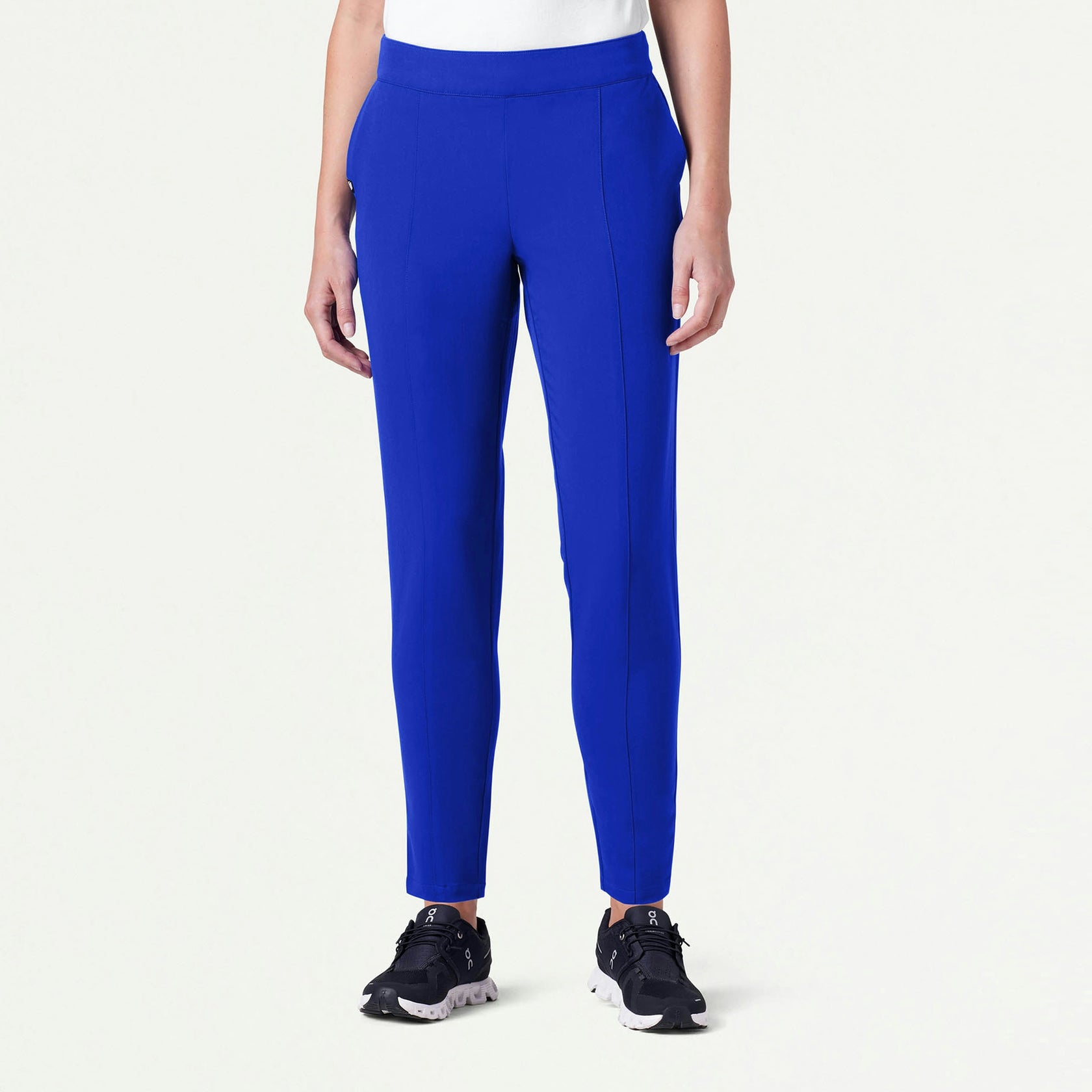 Lio Tapered 5-Pocket Scrub Pant - Electric Blue - WOMEN'S PANTS - Jaanuu