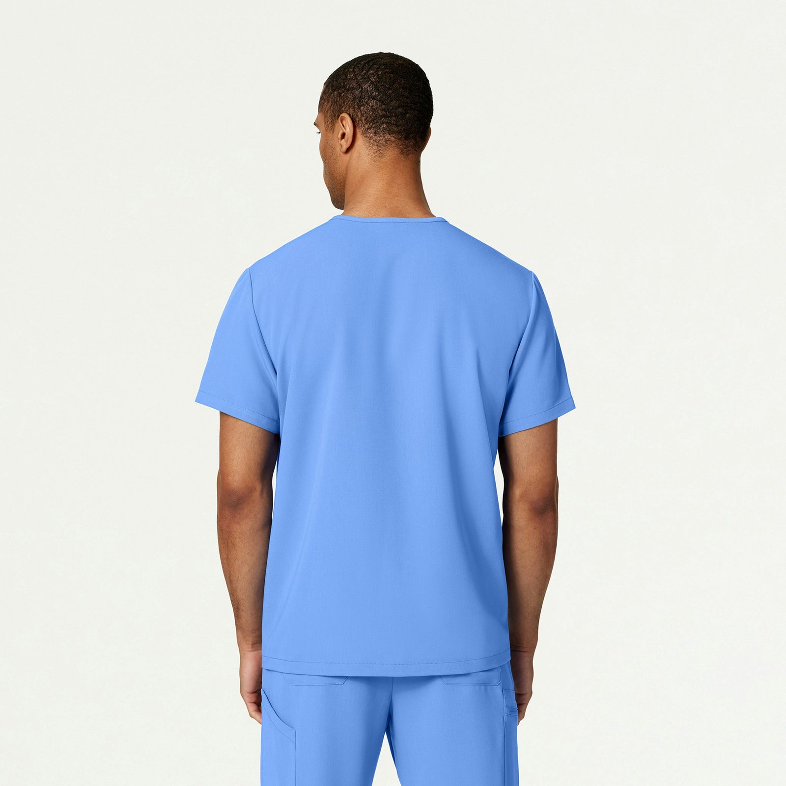 Platt 3-Pocket Scrub Top - Ceil Blue - MEN'S TOPS - Jaanuu