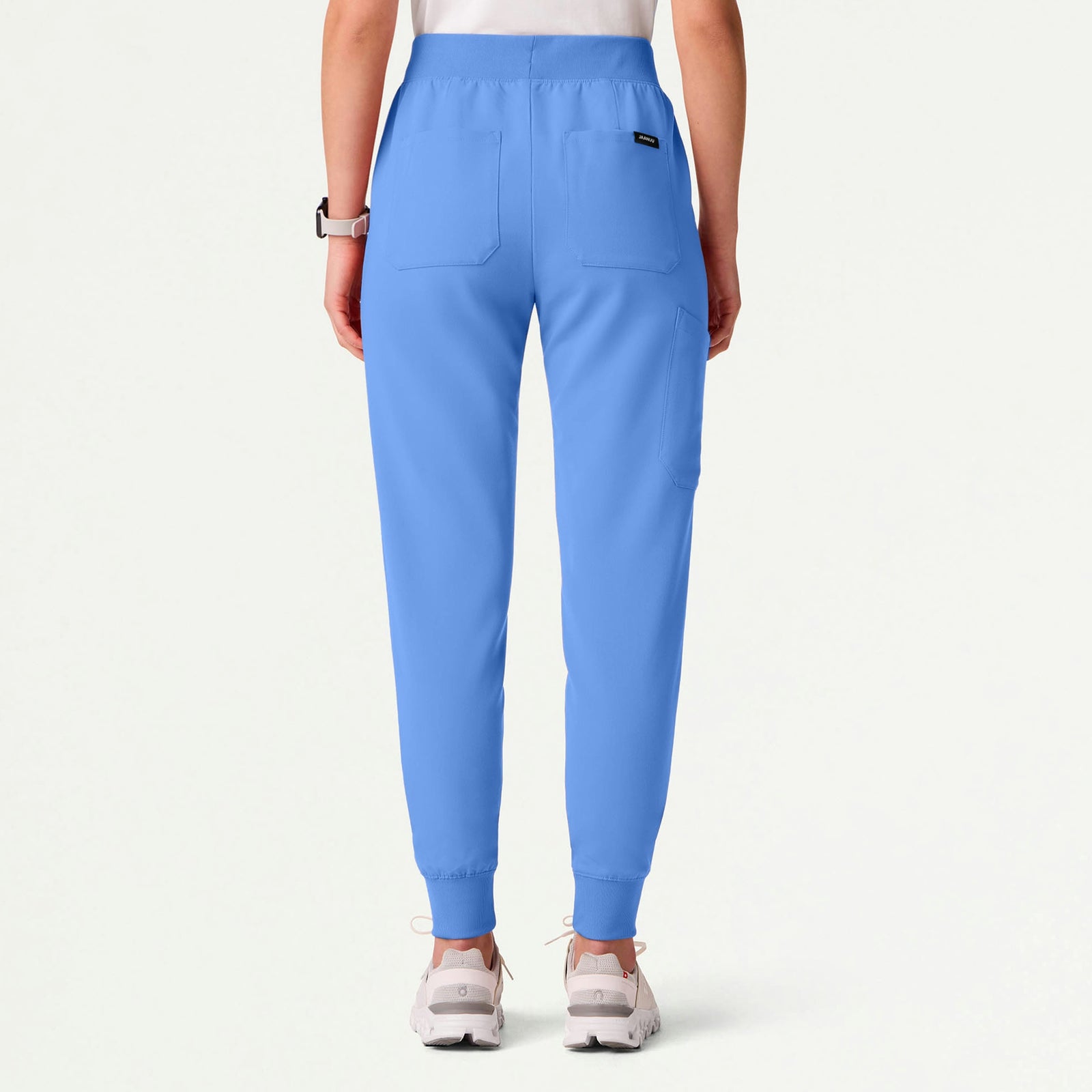 Silex Slim High Waisted Scrub Jogger - Ceil Blue - WOMEN'S PANTS - Jaanuu