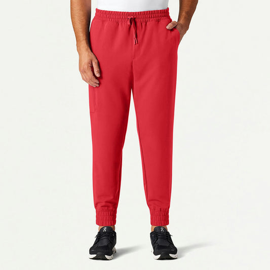 Cobot 8-Pocket Scrub Jogger - Brilliant Red - MEN'S PANTS - Jaanuu