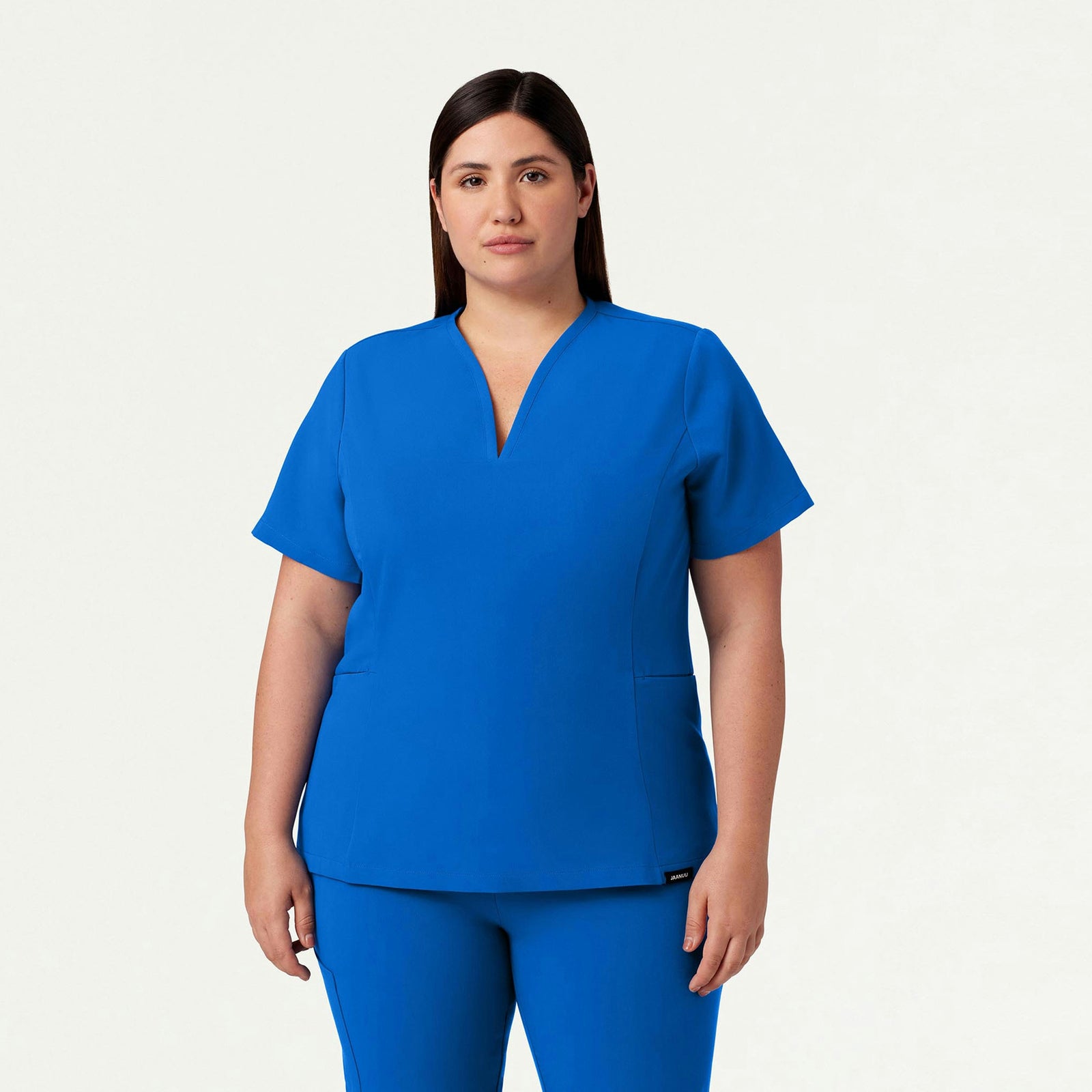 Calix Fit & Flare Scrub Top - Royal Blue - WOMEN'S TOPS - Jaanuu