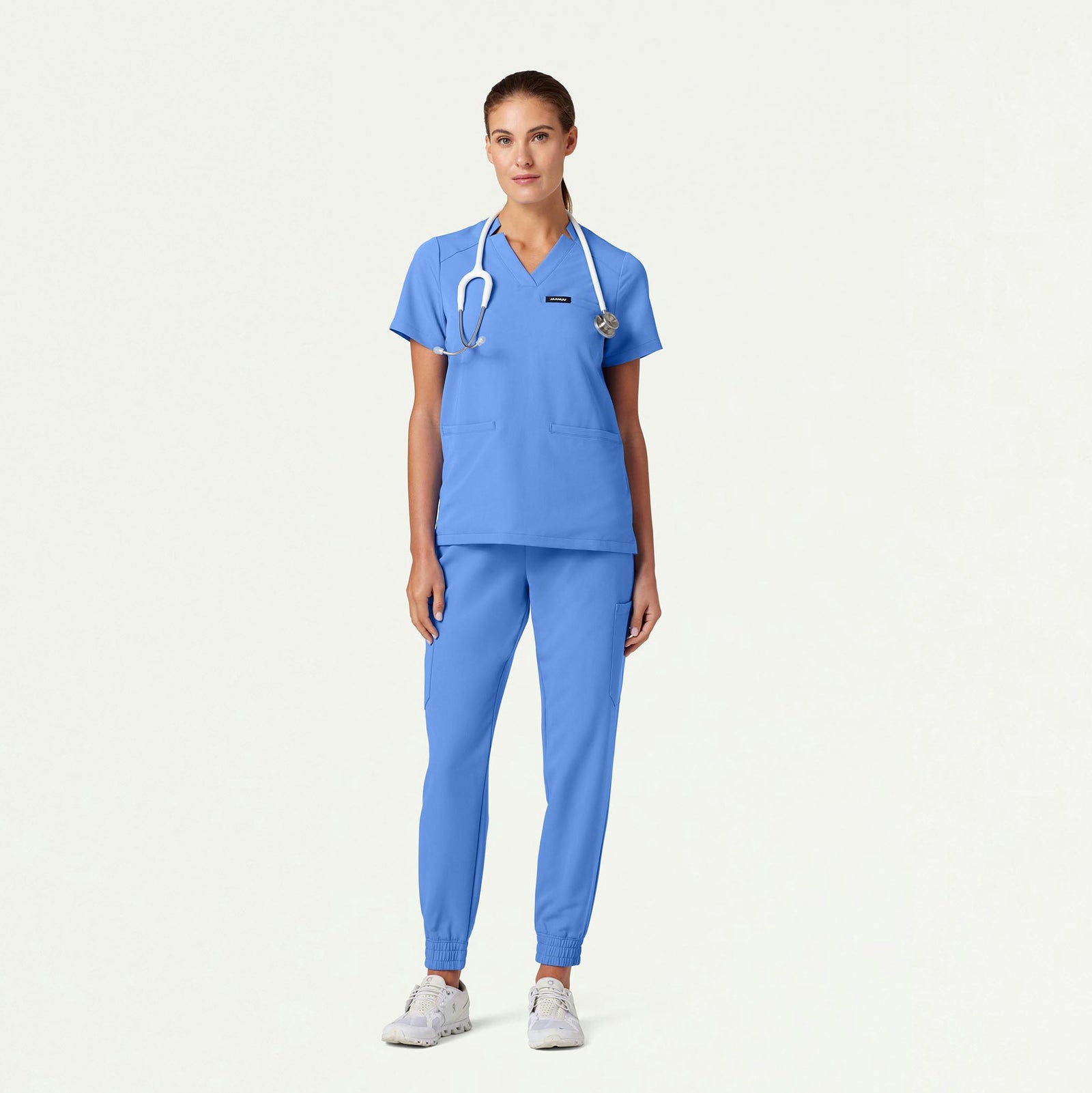 Neo Everyday Cargo Scrub Jogger - Ceil Blue - WOMEN'S PANTS - Jaanuu