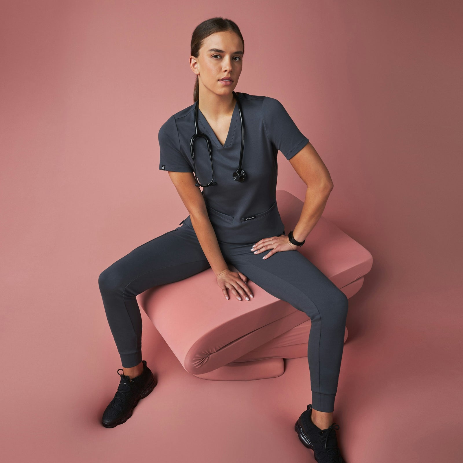 Rubi Slim ULTRAsoft Scrub Jogger - Carbon Gray - WOMEN'S PANTS - Jaanuu