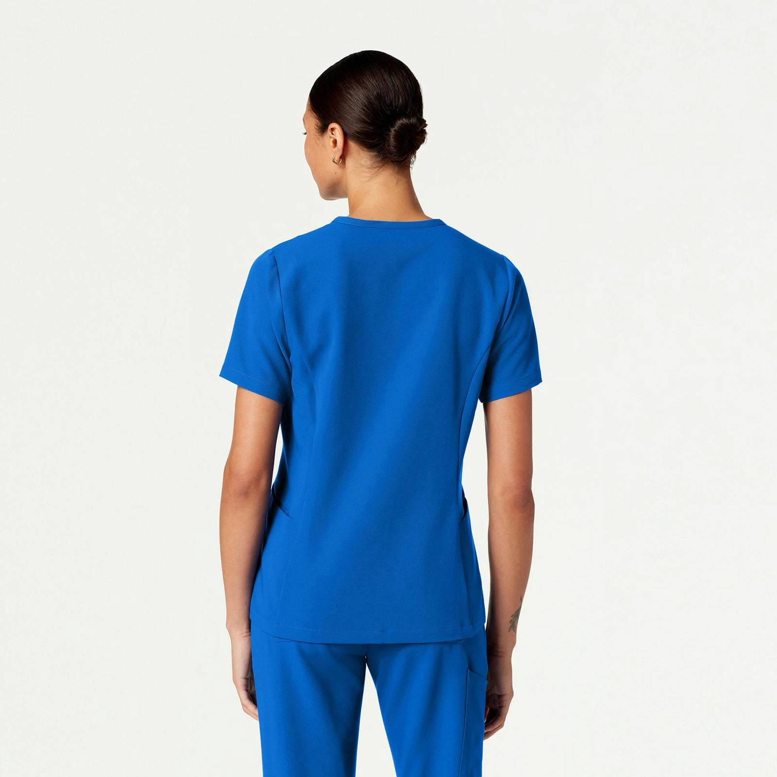 Calix Fit & Flare Scrub Top - Royal Blue - WOMEN'S TOPS - Jaanuu