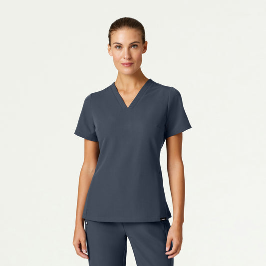 Carte Slim 2-Pocket Scrub Top - Carbon Gray - WOMEN'S TOPS - Jaanuu