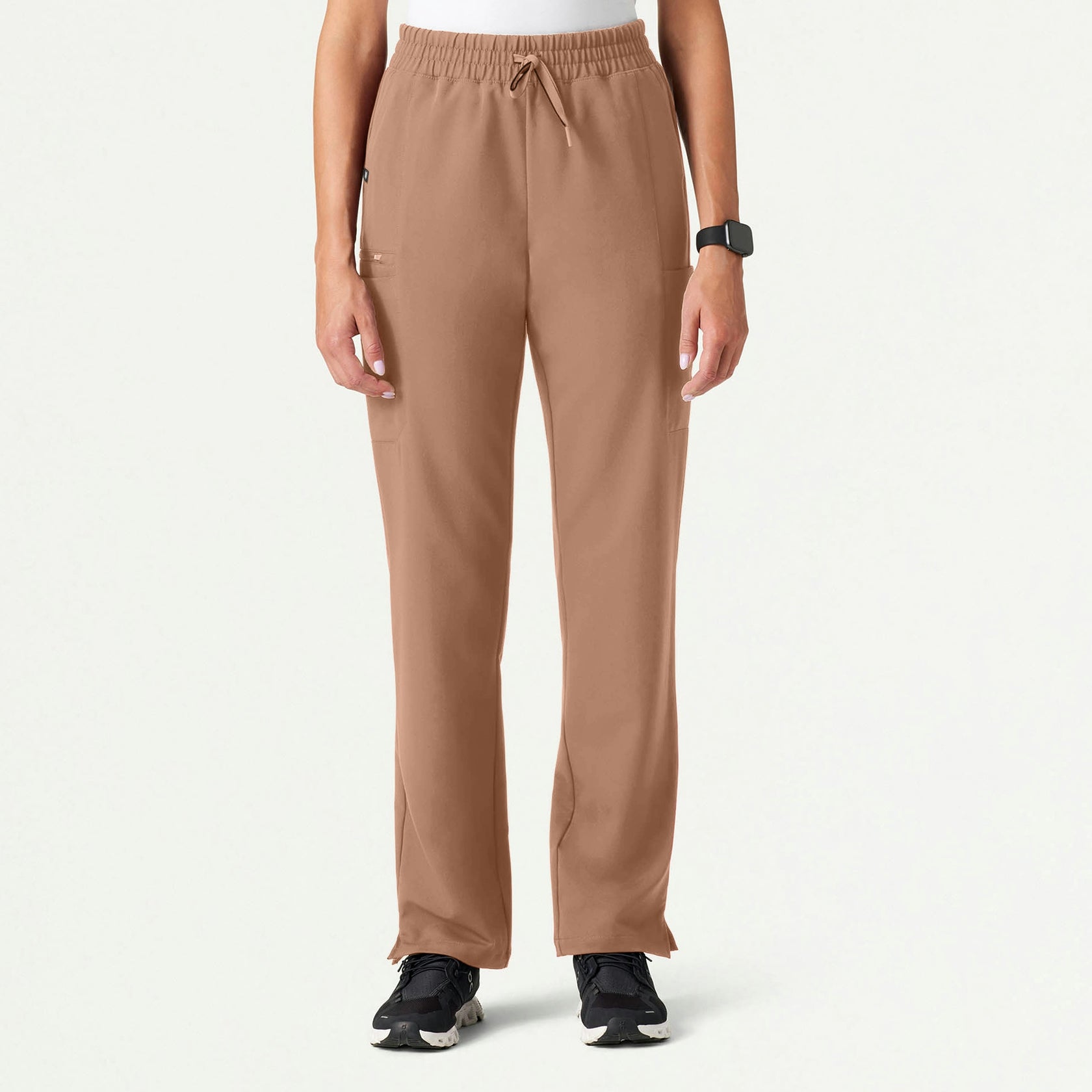 Payla 8-Pocket High Waisted Scrub Pant - Clay - WOMEN'S PANTS - Jaanuu