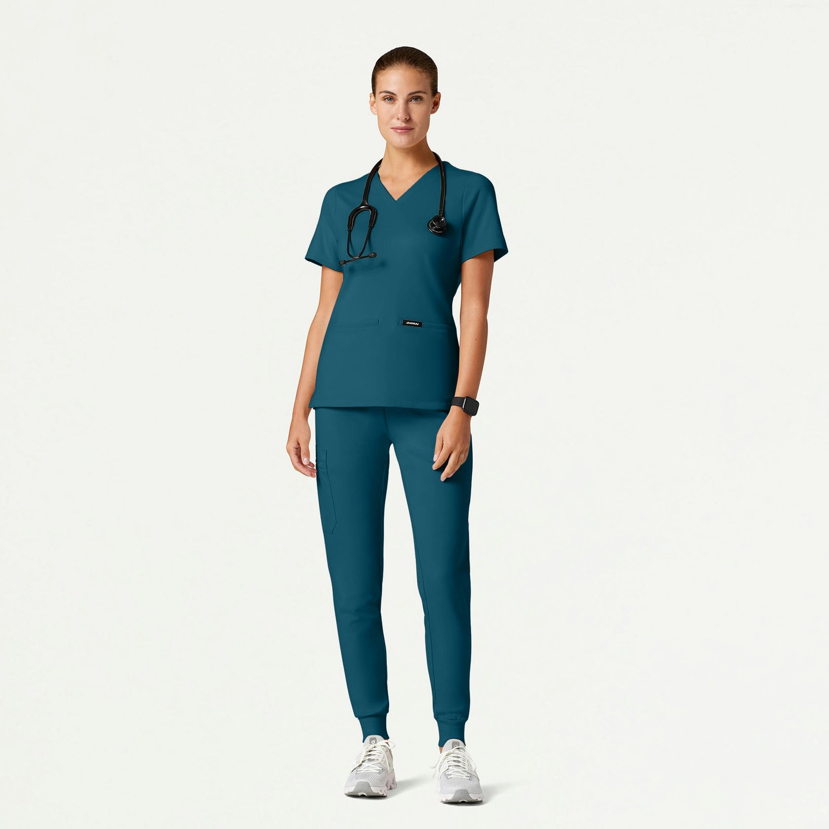 Cesi Slim ULTRAsoft Scrub Top - Caribbean Blue - WOMEN'S TOPS - Jaanuu