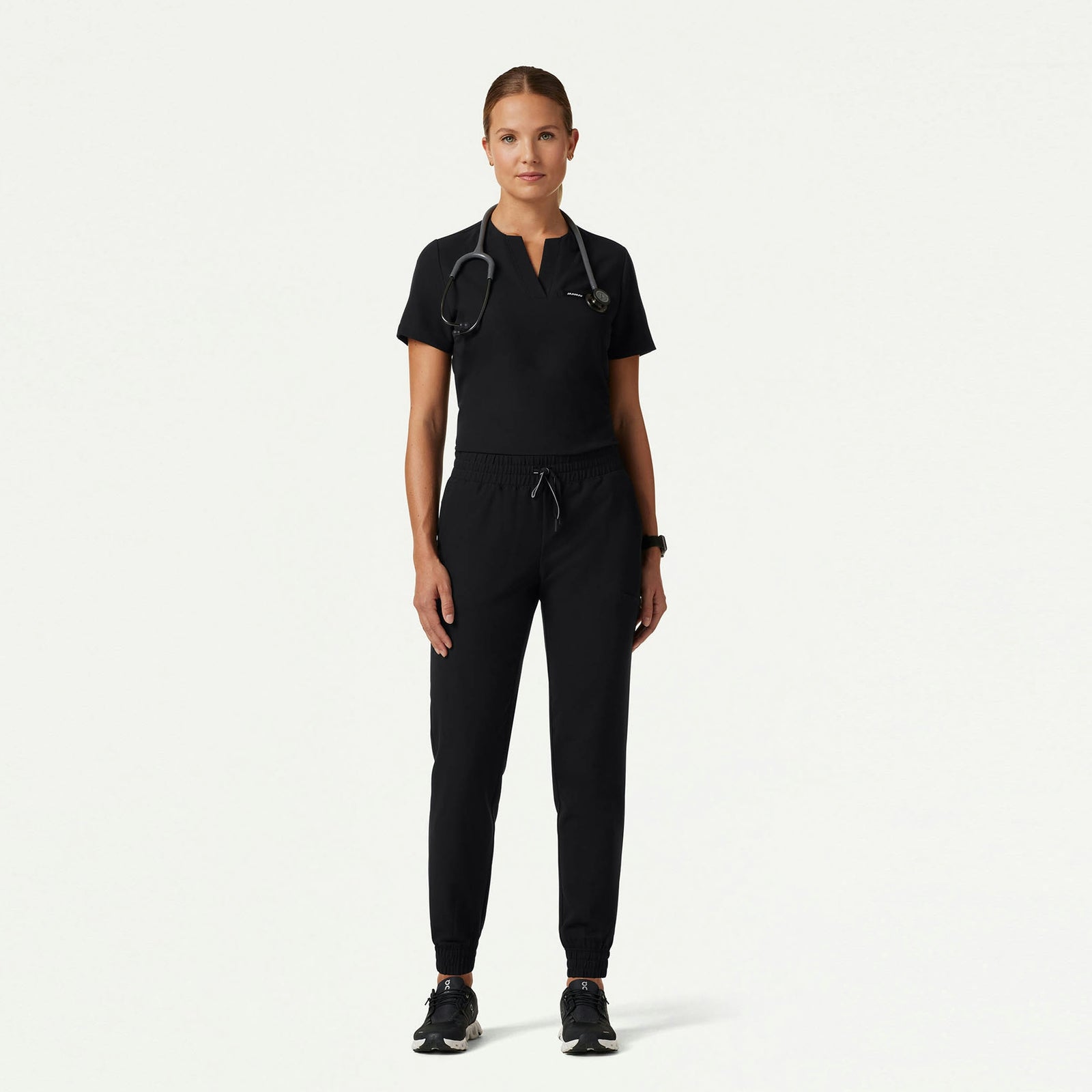 Jace Skinny On-the-Go Scrub Jogger - Black - WOMEN'S PANTS - Jaanuu