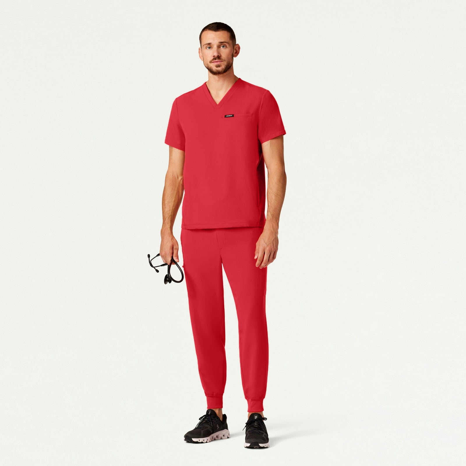 Osmo 8-Pocket Scrub Jogger - Brilliant Red - MEN'S PANTS - Jaanuu