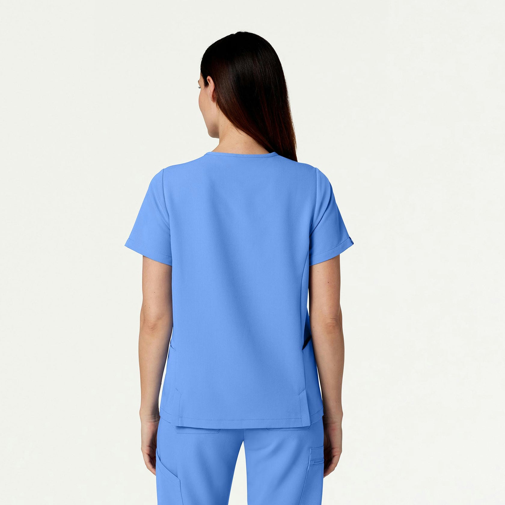 Magna 3-Pocket Scrub Top - Ceil Blue - WOMEN'S TOPS - Jaanuu