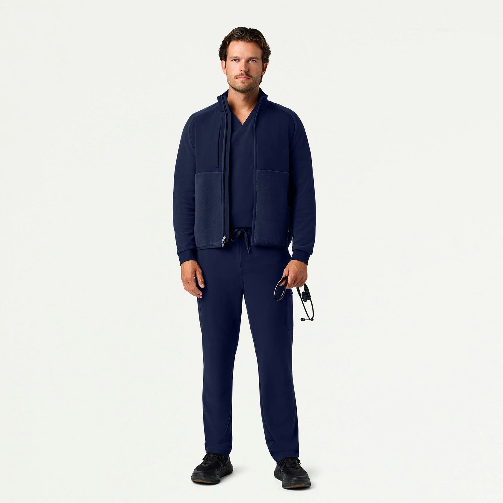 Cloud Hybrid Fleece Jacket - Midnight Navy - MEN'S JACKETS - Jaanuu