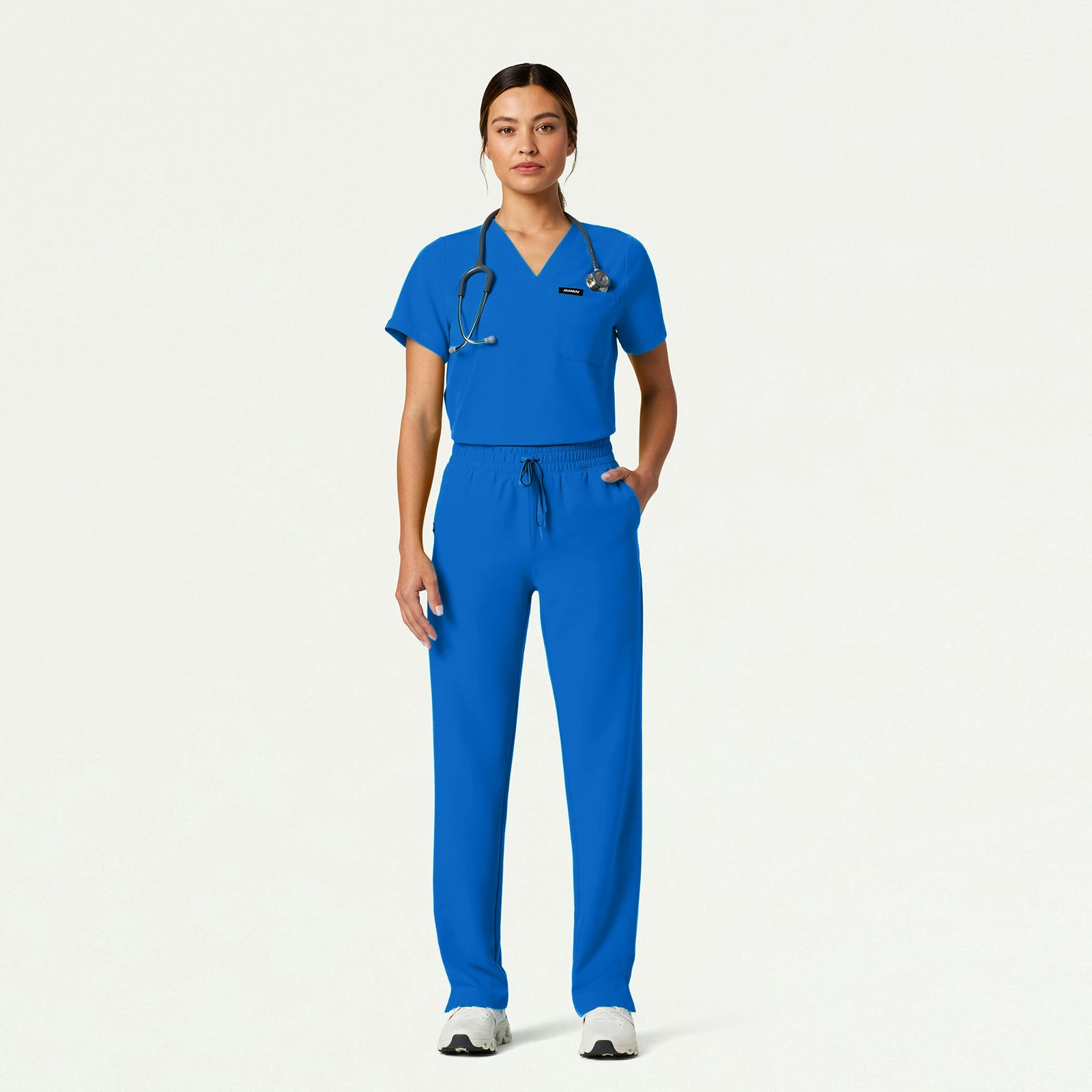 Kerr 365 High Waisted Scrub Pant - Royal Blue - WOMEN'S PANTS - Jaanuu