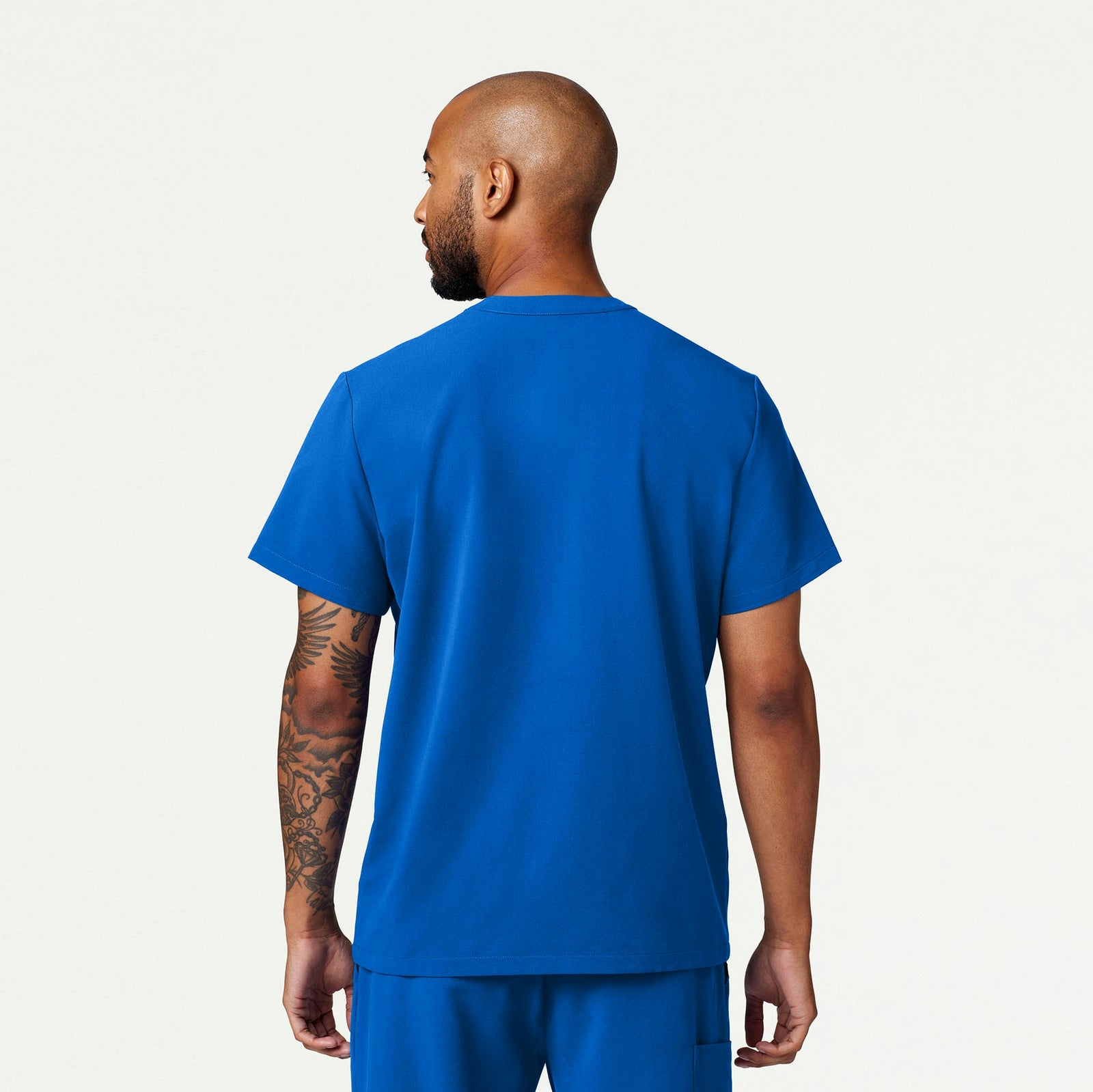 Reeve Henley Scrub Top - Royal Blue - MEN'S TOPS - Jaanuu