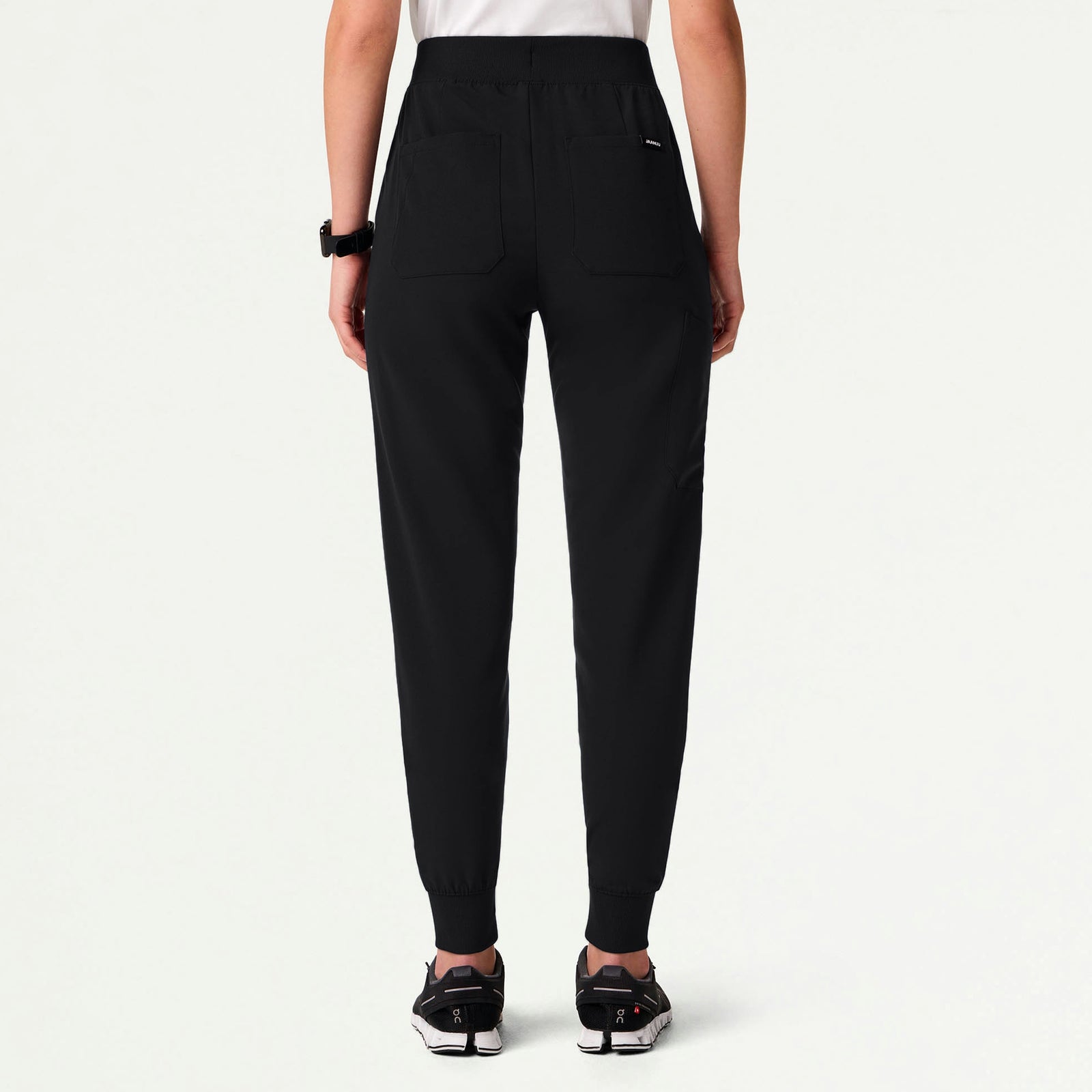 Silex Slim High Waisted Scrub Jogger - Black - WOMEN'S PANTS - Jaanuu