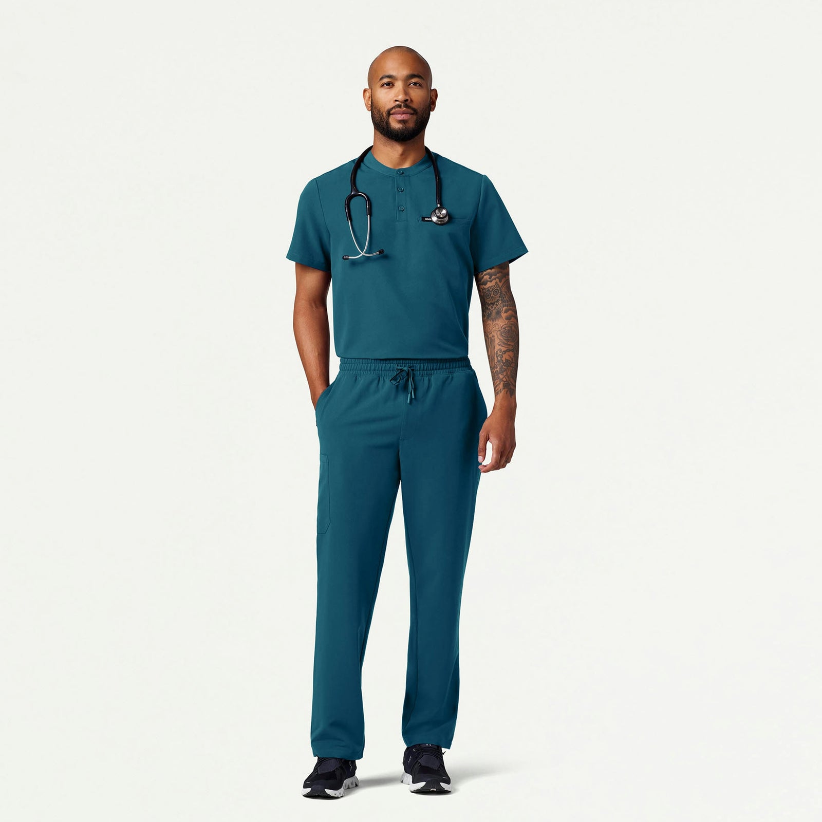 Rhodes Everyday Straight-Leg Scrub Pant - Caribbean Blue - MEN'S PANTS - Jaanuu