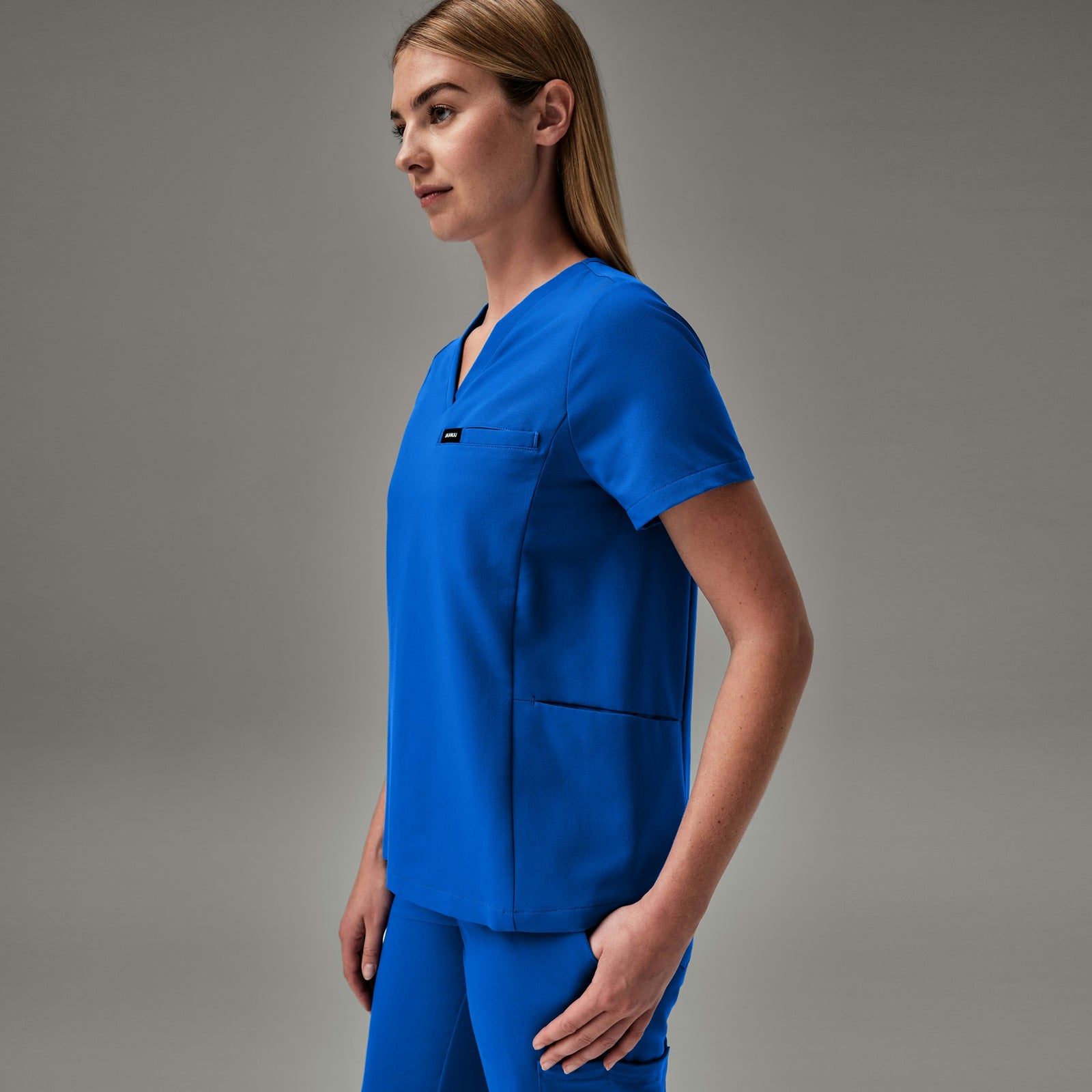 Magna 3-Pocket Scrub Top - Royal Blue - WOMEN'S TOPS - Jaanuu