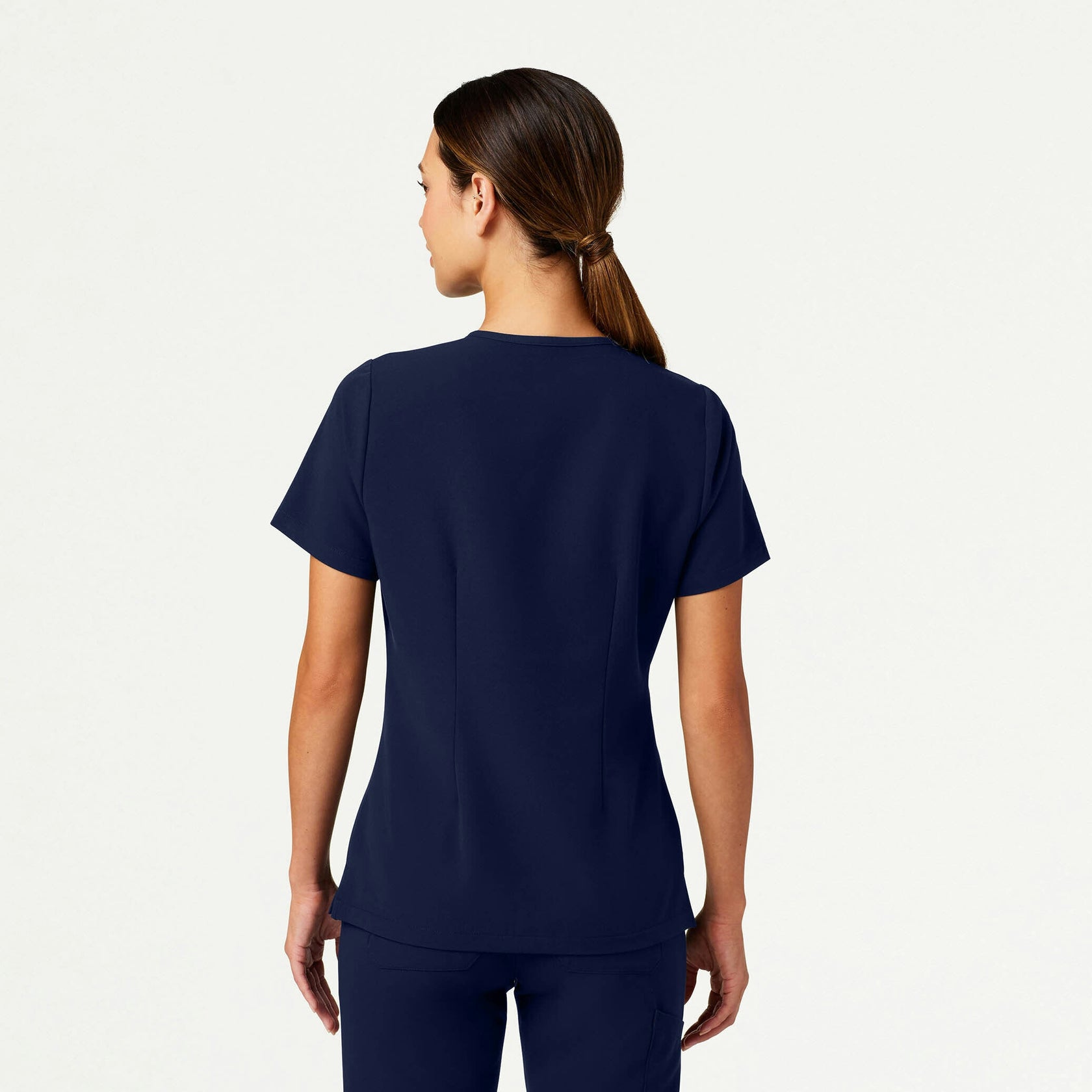 Rhena Slim Essential 1-Pocket Scrub Top - Midnight Navy - WOMEN'S TOPS - Jaanuu