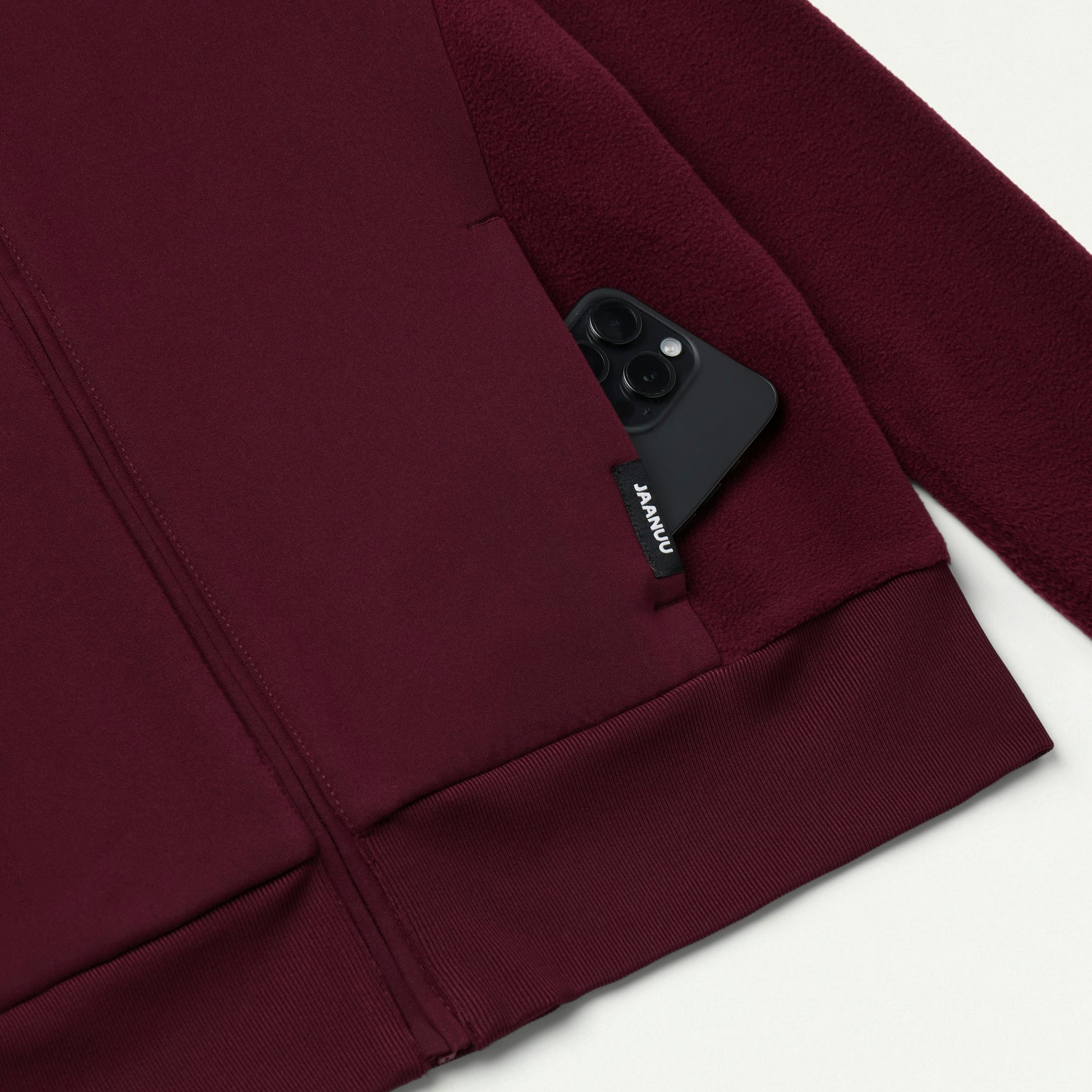 Cloud Hybrid Fleece Bomber Jacket - Burgundy - WOMEN'S JACKETS - Jaanuu