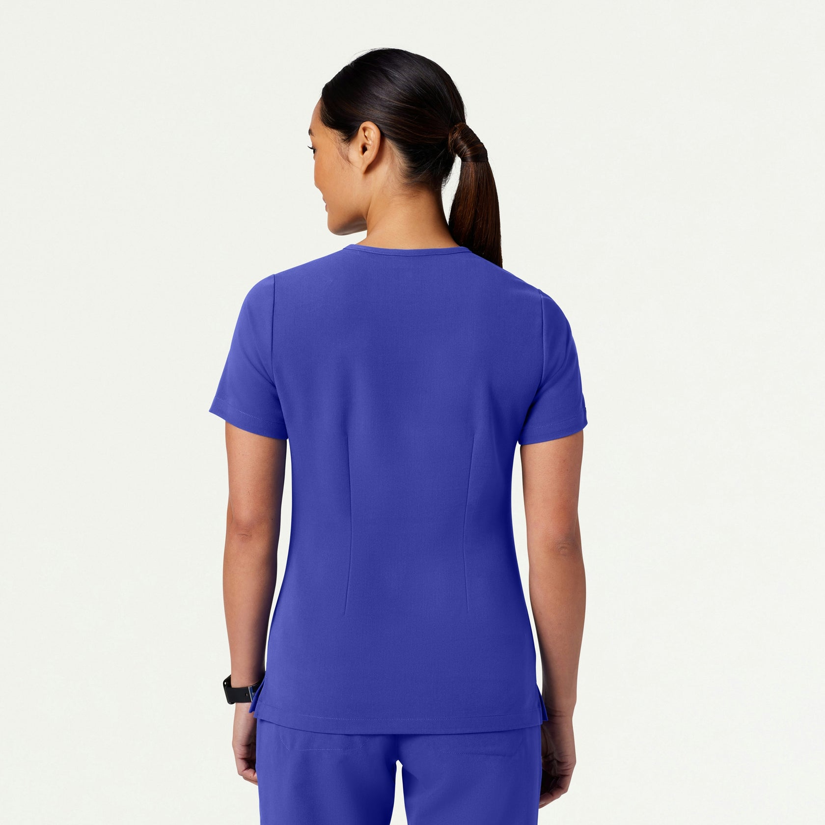 Rhena Slim Essential 1-Pocket Scrub Top - Moon Blue - WOMEN'S TOPS - Jaanuu