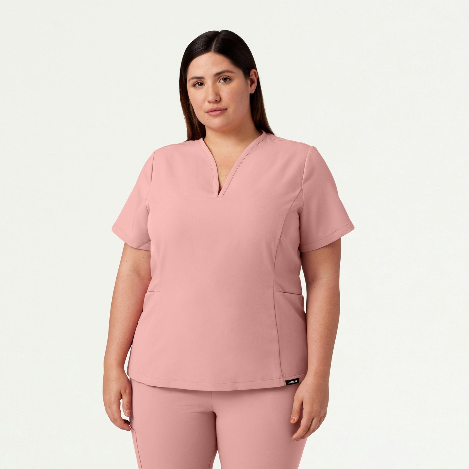 Calix Fit & Flare Scrub Top - Mauve - WOMEN'S TOPS - Jaanuu