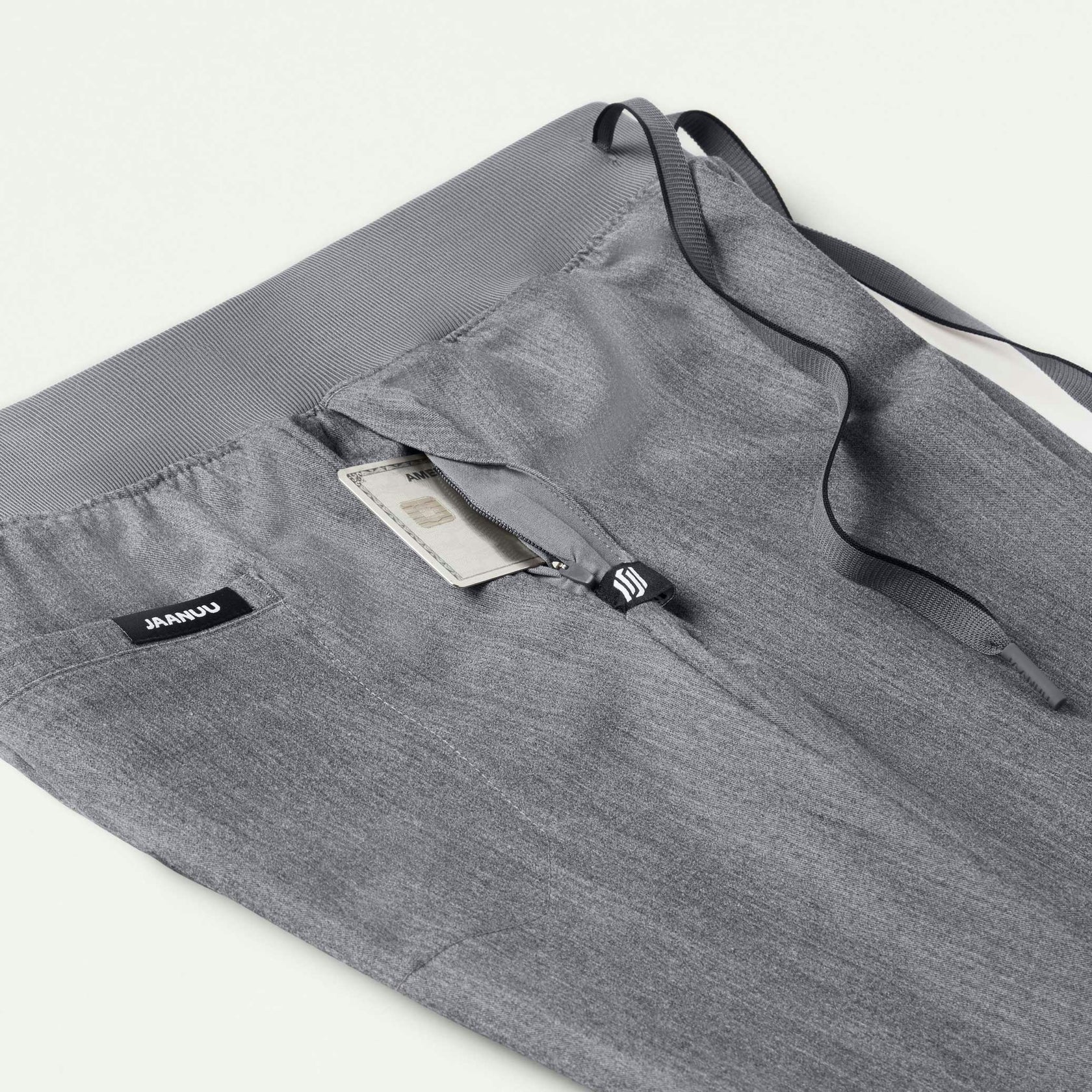 Xenos Essential Knit-Waist Scrub Pant - Heather Gray - WOMEN'S PANTS - Jaanuu