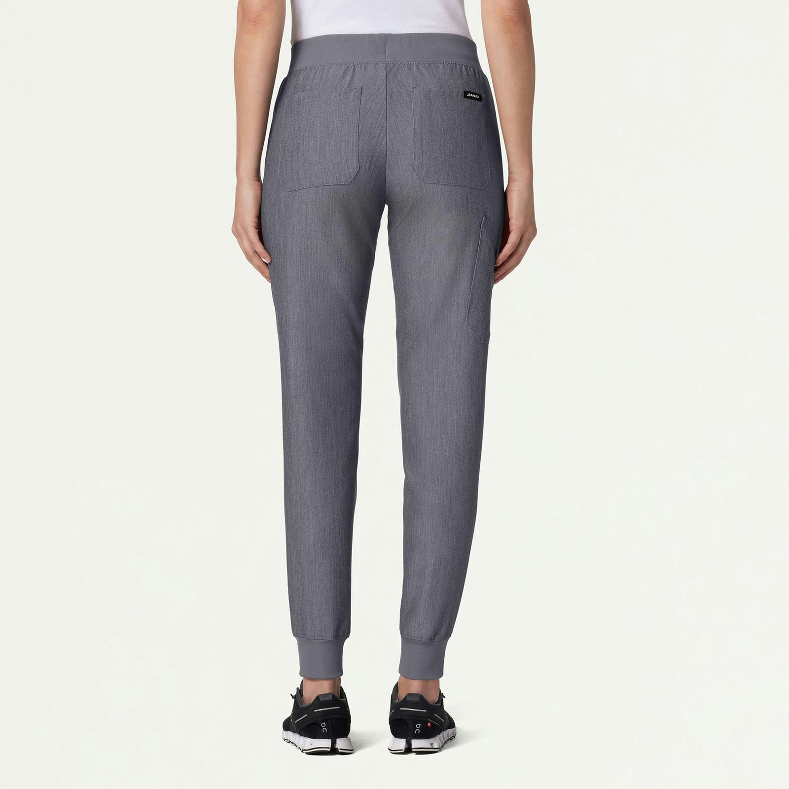 Silex Slim Knit-Waist Scrub Jogger - Heather Gray - WOMEN'S PANTS - Jaanuu