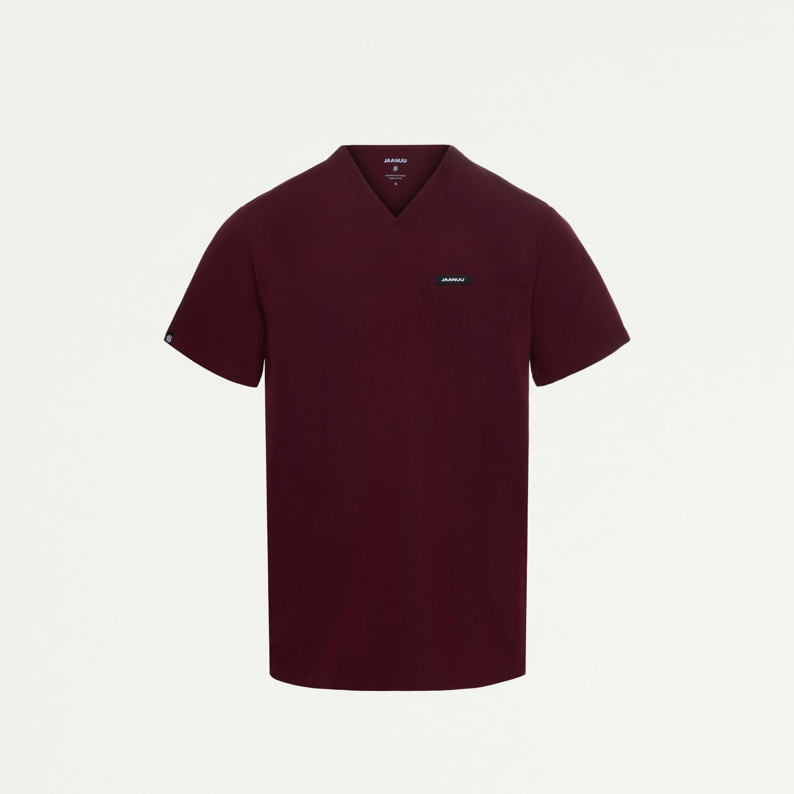 Romin 1-Pocket Scrub Top - Burgundy - MEN'S TOPS - Jaanuu