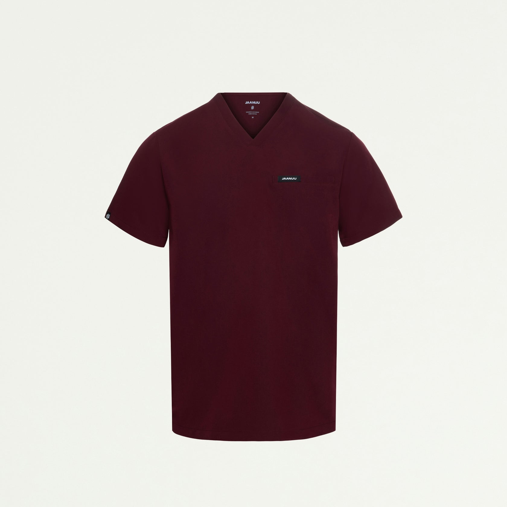 Romin 1-Pocket Scrub Top - Burgundy - MEN'S TOPS - Jaanuu