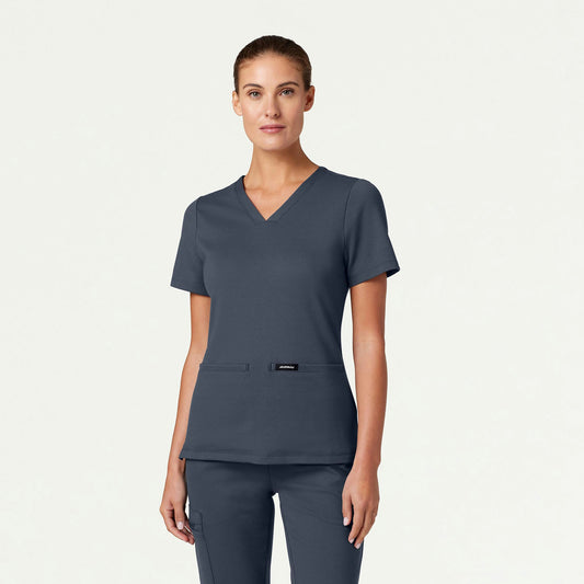 Cesi Slim ULTRAsoft Scrub Top - Carbon Gray - WOMEN'S TOPS - Jaanuu