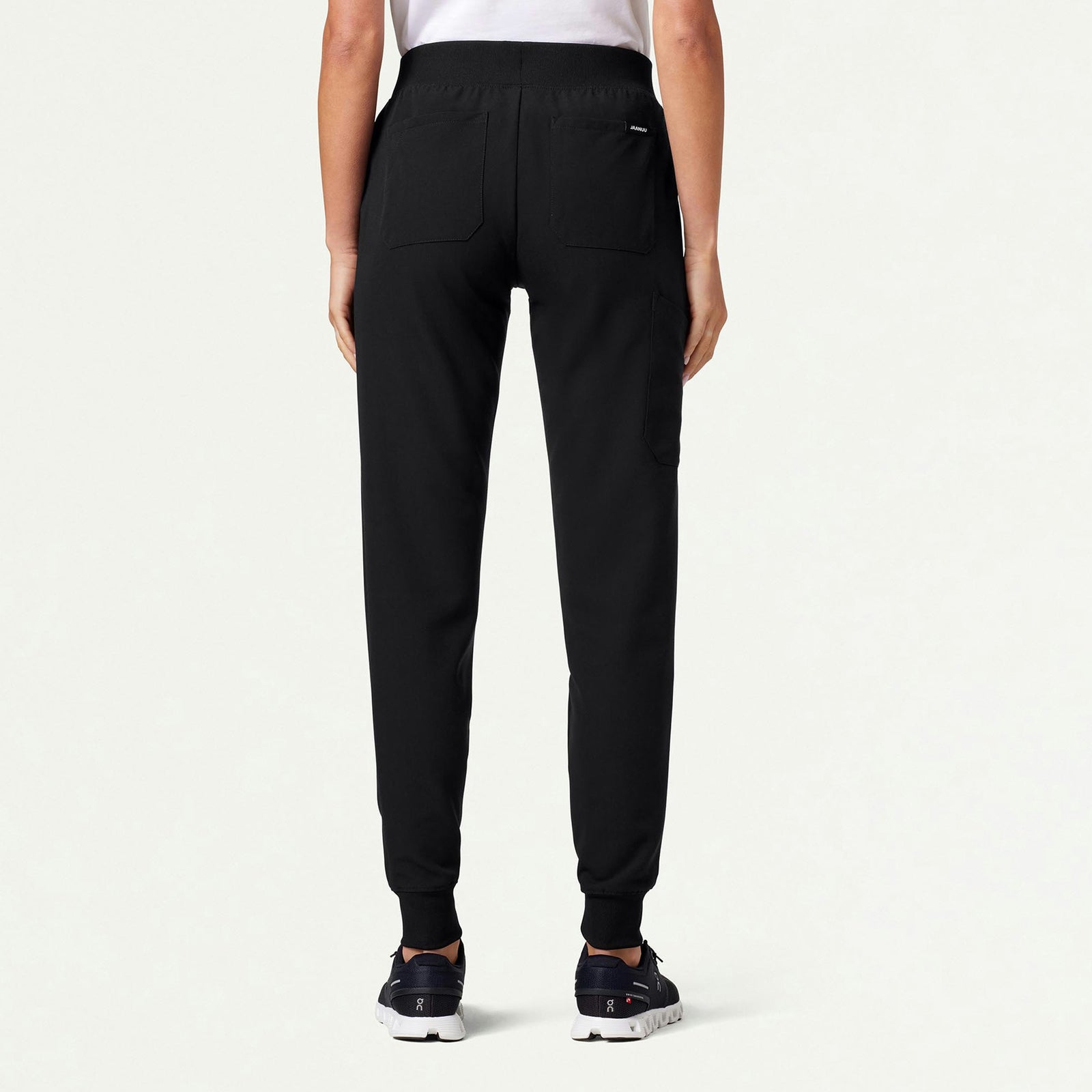 Silex Slim Knit-Waist Scrub Jogger - Black - WOMEN'S PANTS - Jaanuu