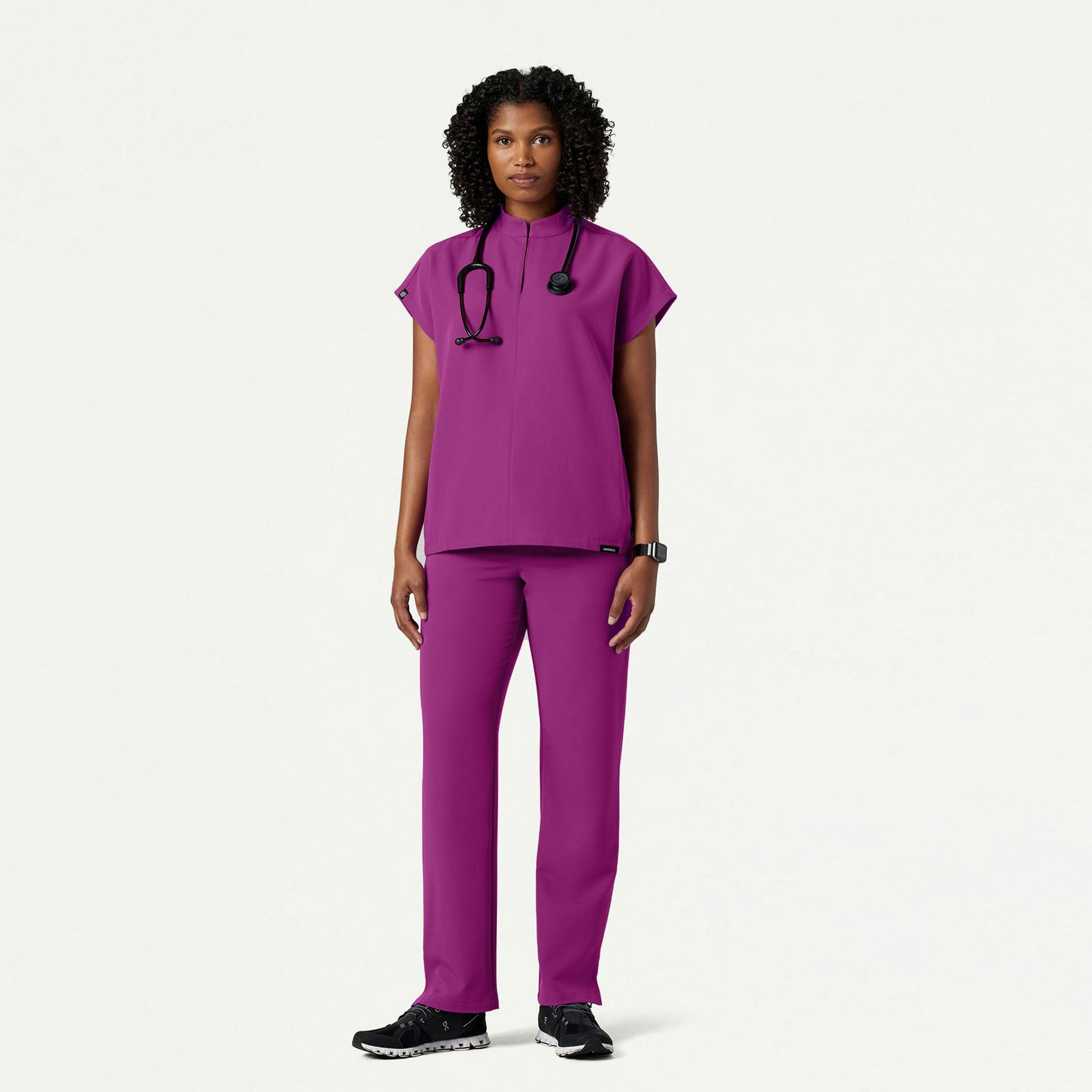 Kerr 365 High Waisted Scrub Pant - Vivid Purple - WOMEN'S PANTS - Jaanuu