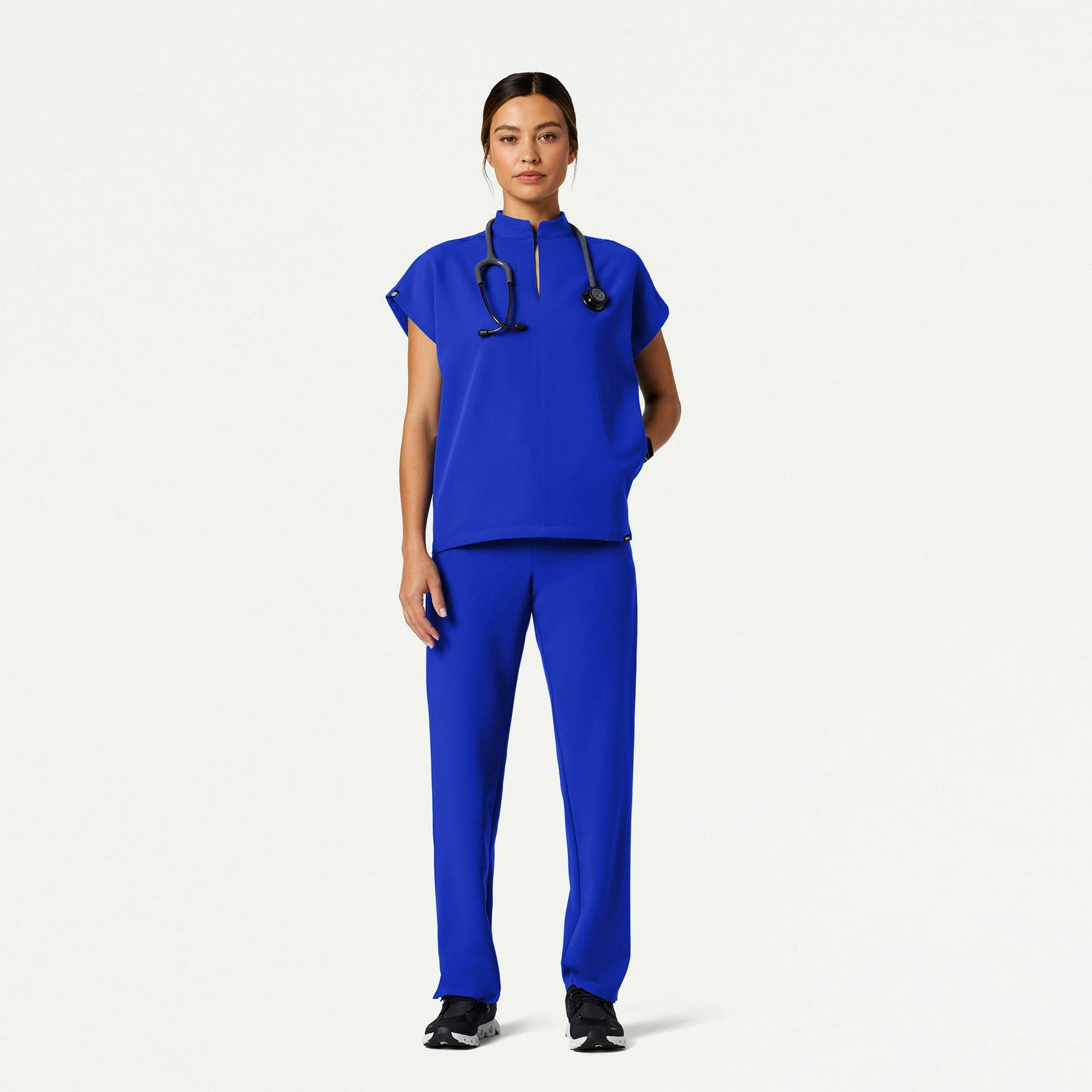 Kerr 365 High Waisted Scrub Pant - Electric Blue - WOMEN'S PANTS - Jaanuu