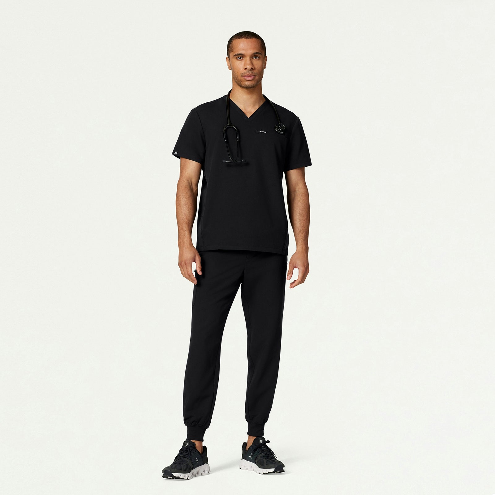 Platt 3-Pocket Scrub Top - Black - MEN'S TOPS - Jaanuu