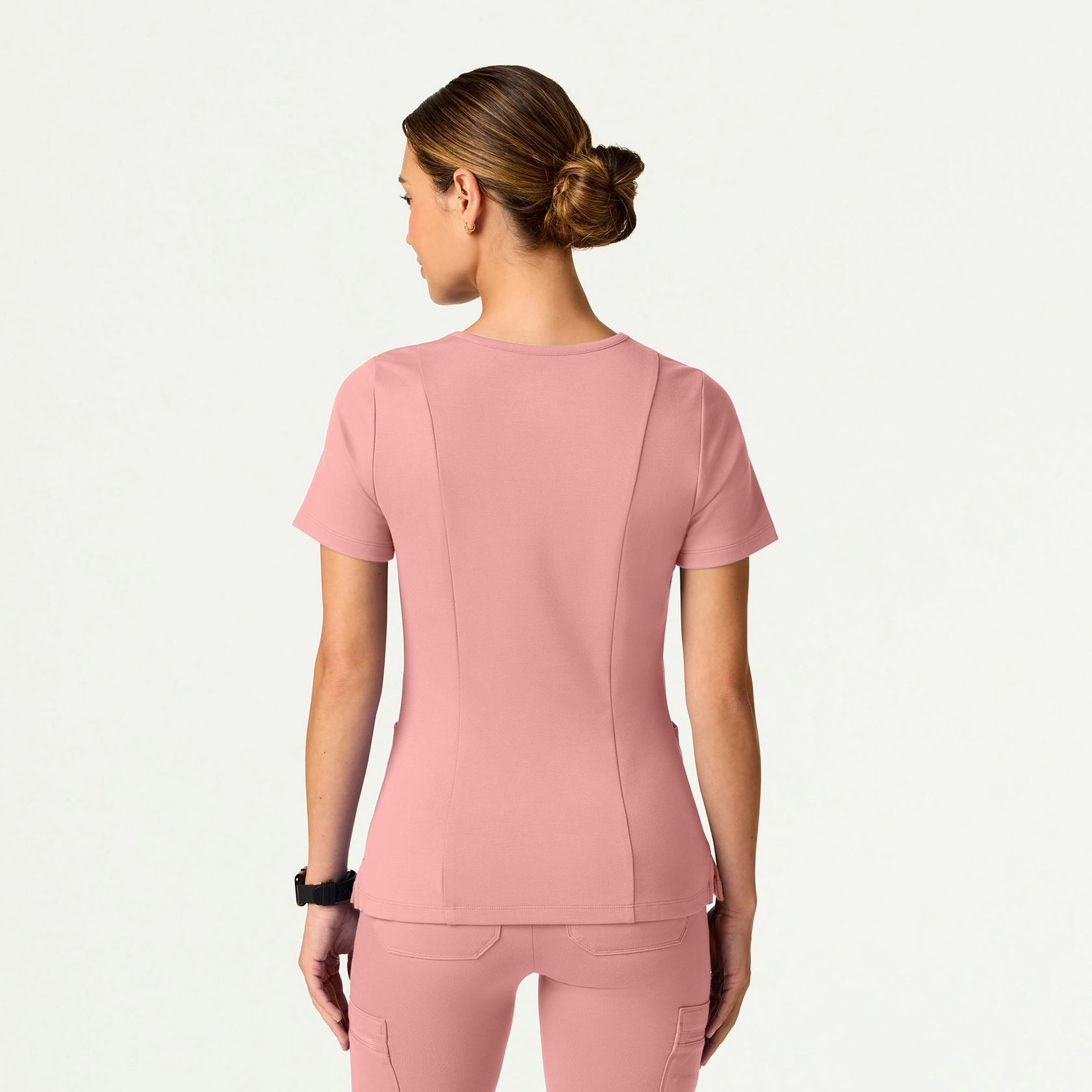 Kass Slim 4-Pocket ULTRAsoft Scrub Top - Mauve - WOMEN'S TOPS - Jaanuu