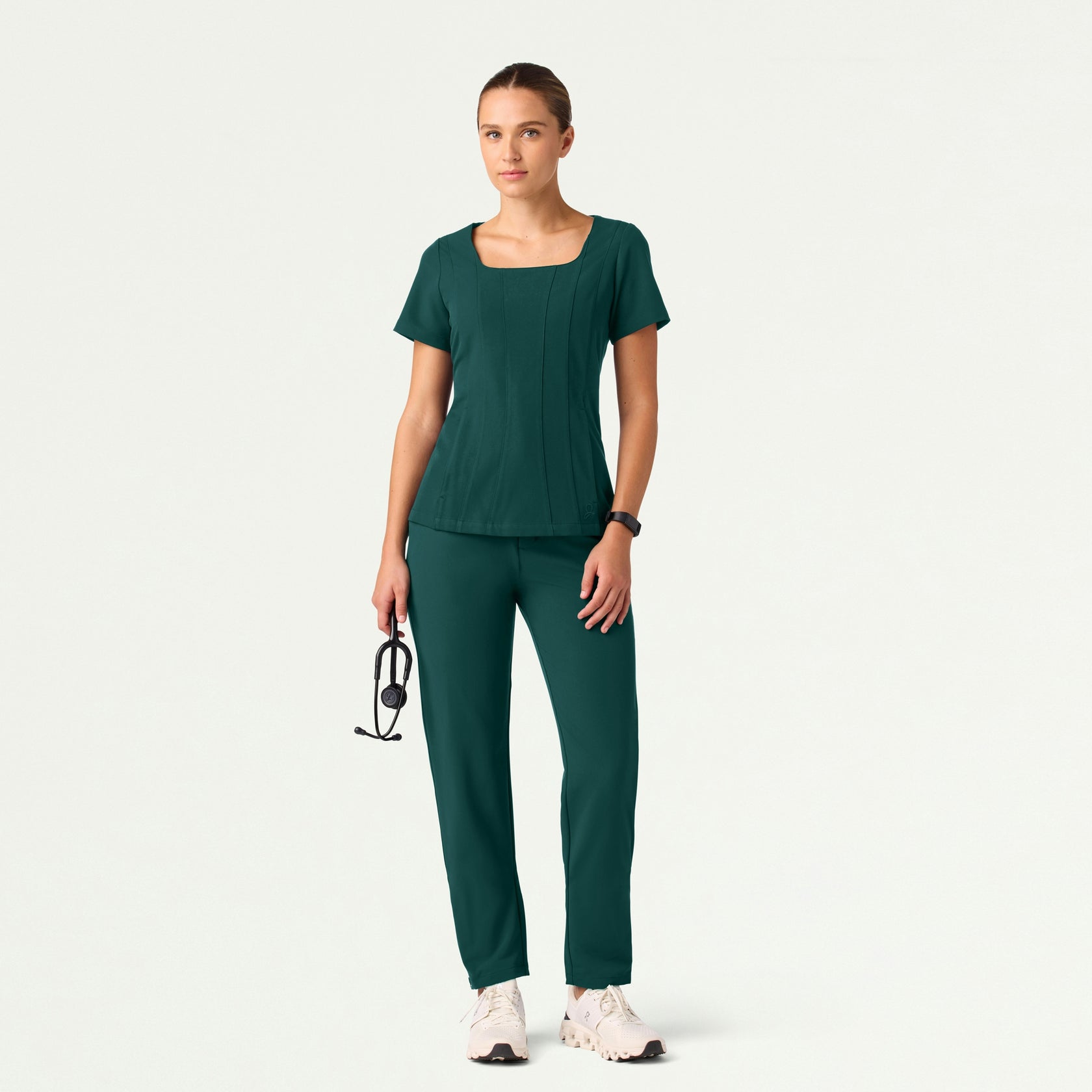 Skyler Slim Zip-Fly Scrub Pant - Midnight Green - WOMEN'S PANTS - Jaanuu