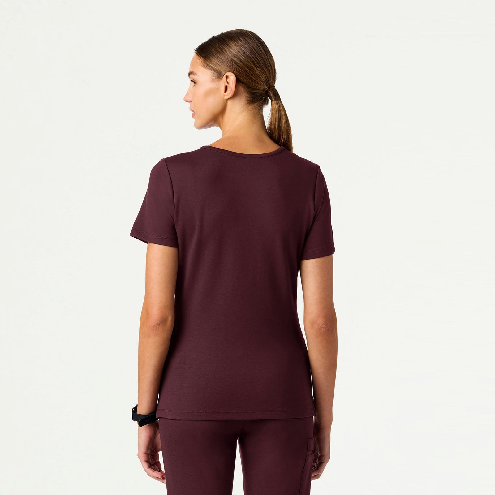 Cesi Slim ULTRAsoft Scrub Top - Raisin - WOMEN'S TOPS - Jaanuu