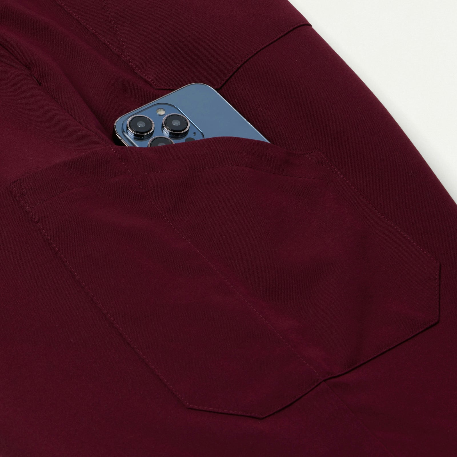 Osmo 8-Pocket Scrub Jogger - Burgundy - MEN'S PANTS - Jaanuu