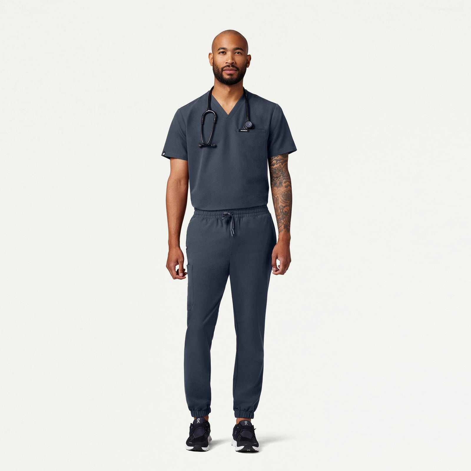 Rhodes Slim Crossover Scrub Jogger - Carbon Gray - MEN'S PANTS - Jaanuu