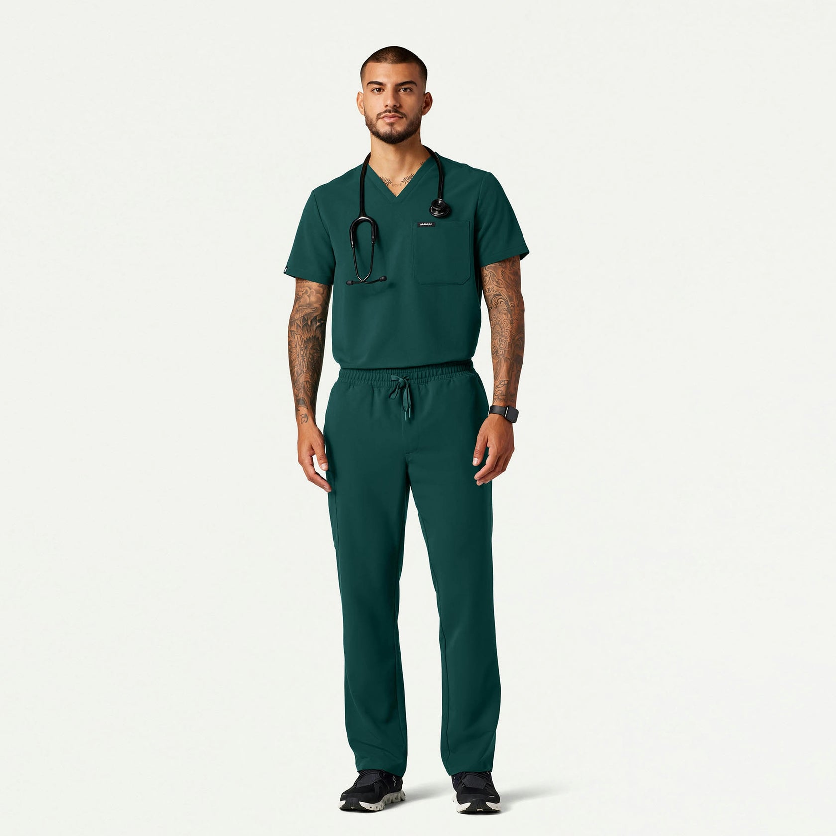 Rhodes Everyday Straight-Leg Scrub Pant - Midnight Green - MEN'S PANTS - Jaanuu