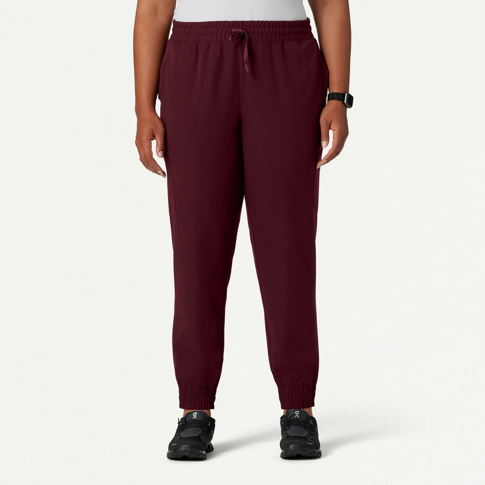 Neo Everyday Cargo Scrub Jogger - Burgundy - WOMEN'S PANTS - Jaanuu