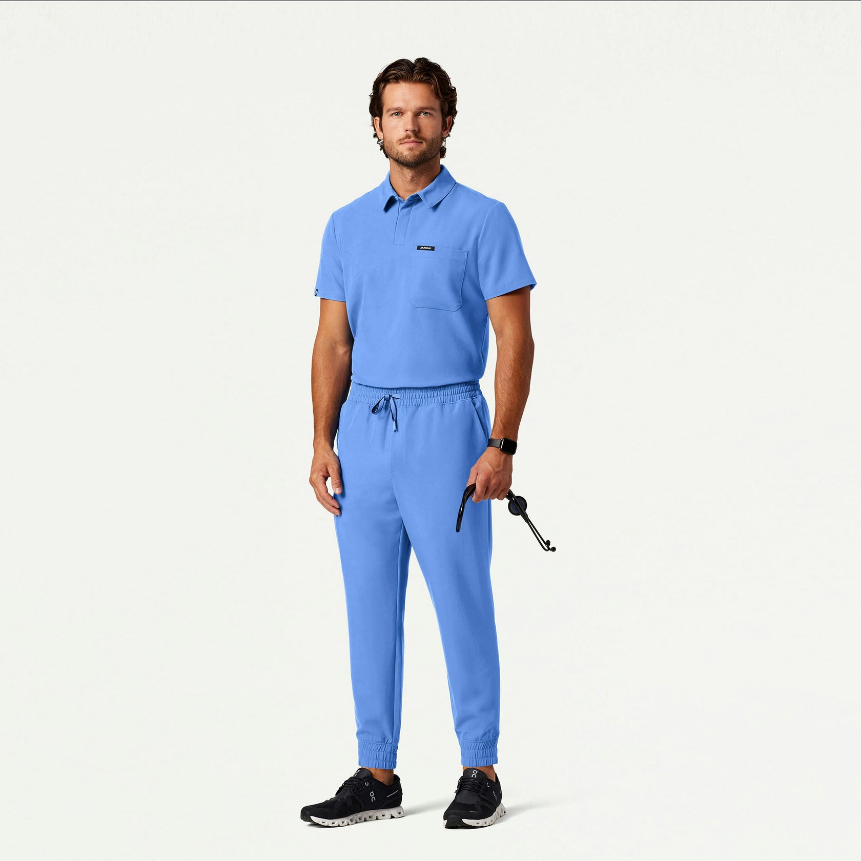 Cobot 8-Pocket Scrub Jogger - Ceil Blue - MEN'S PANTS - Jaanuu