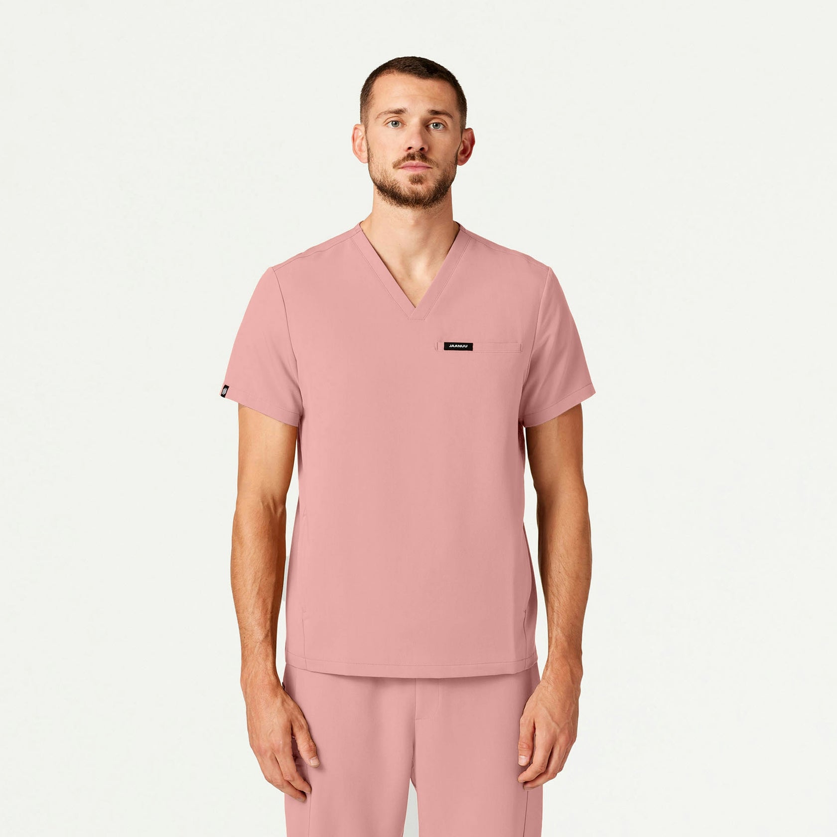 Platt 3-Pocket Scrub Top - Mauve - MEN'S TOPS - Jaanuu