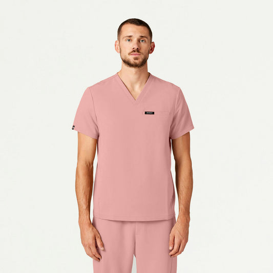 Platt 3-Pocket Scrub Top - Mauve - MEN'S TOPS - Jaanuu