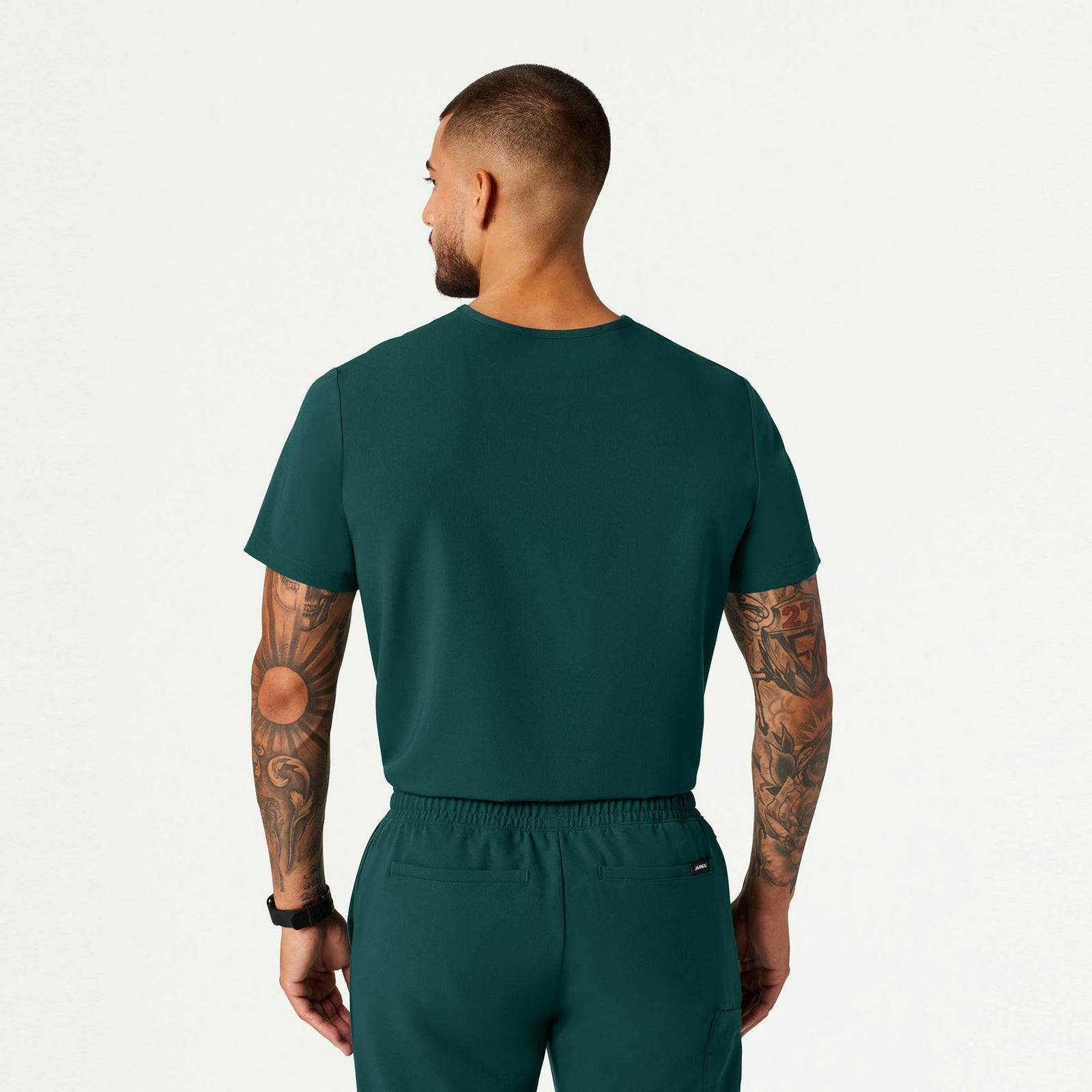 Holmes Everyday 1-Pocket Scrub Top - Midnight Green - MEN'S TOPS - Jaanuu