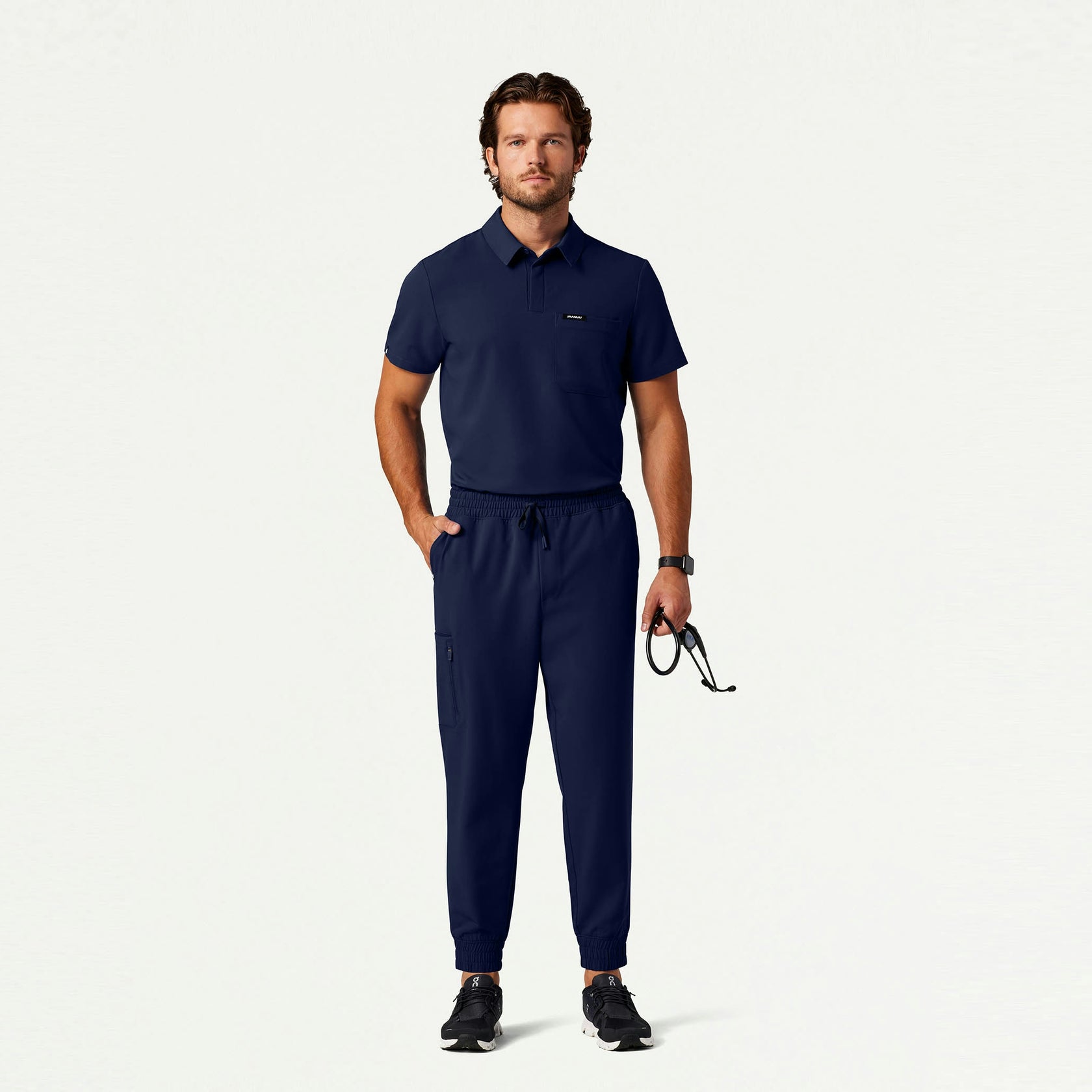 Cobot 8-Pocket Scrub Jogger - Midnight Navy - MEN'S PANTS - Jaanuu