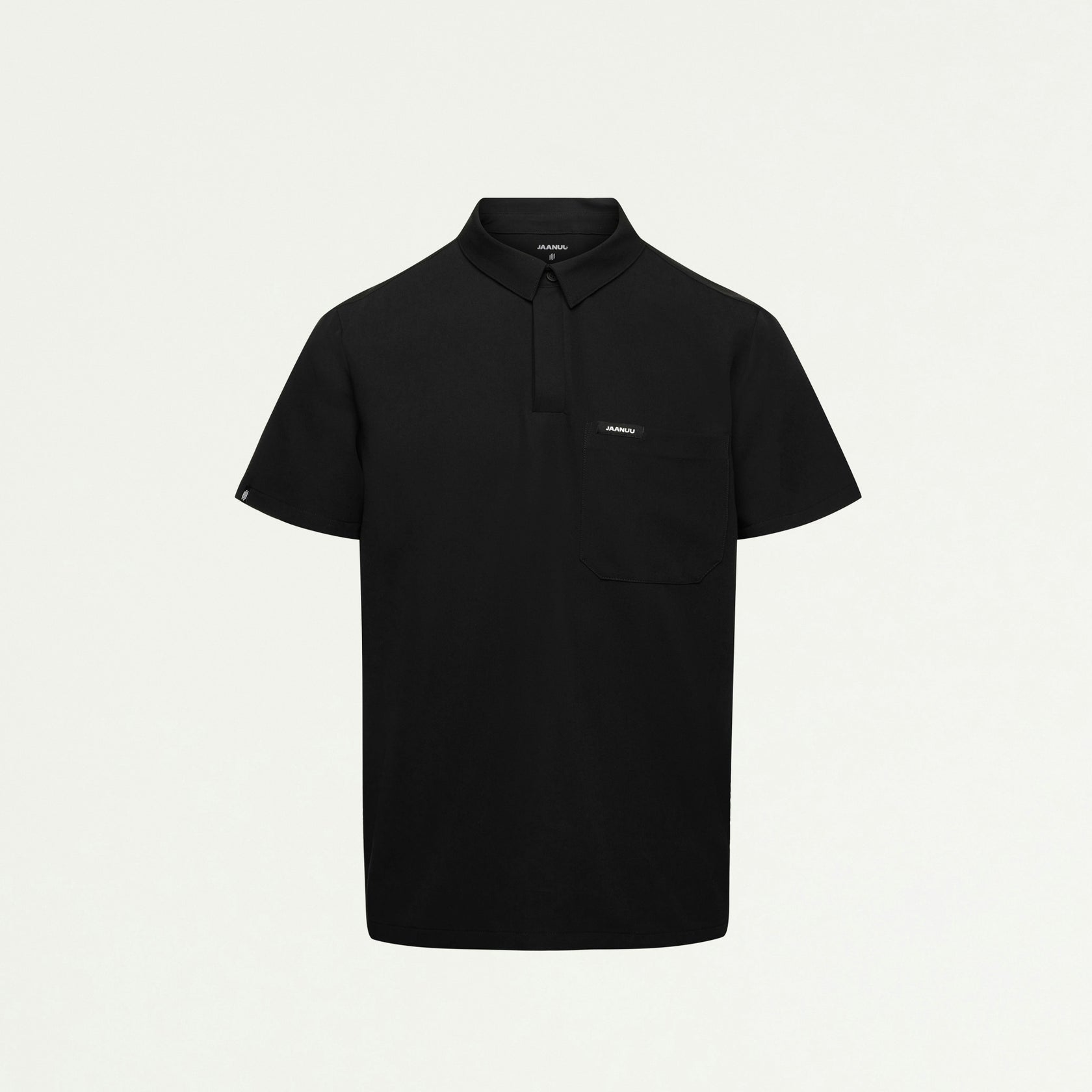 Axis Polo Scrub Top - Black - MEN'S TOPS - Jaanuu