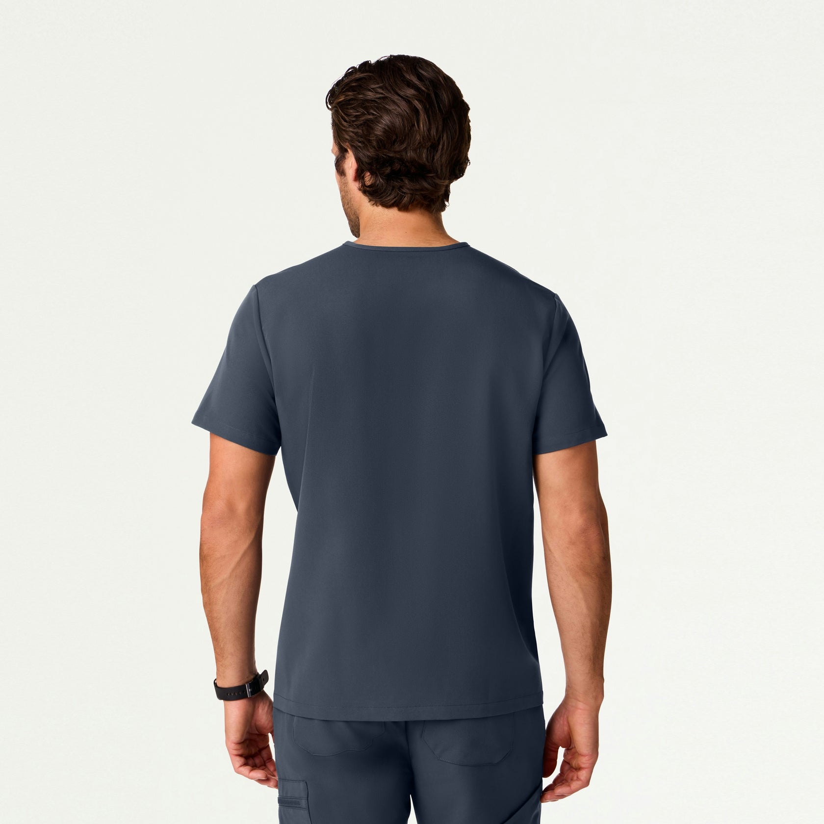 Bron 3-Pocket Scrub Top - Carbon Gray - MEN'S TOPS - Jaanuu