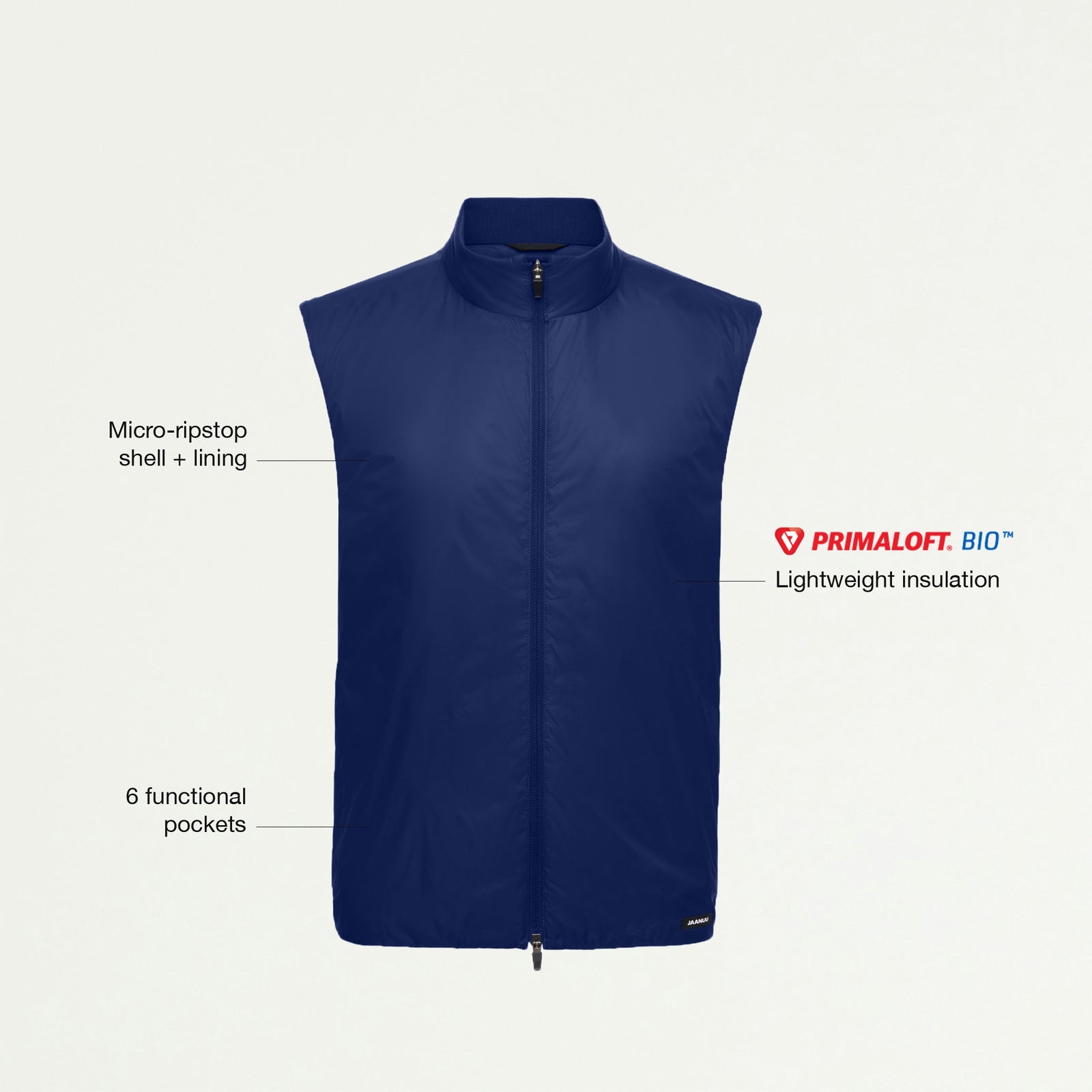 Phantom Insulated Vest - Navy Blue - MEN'S JACKETS - Jaanuu