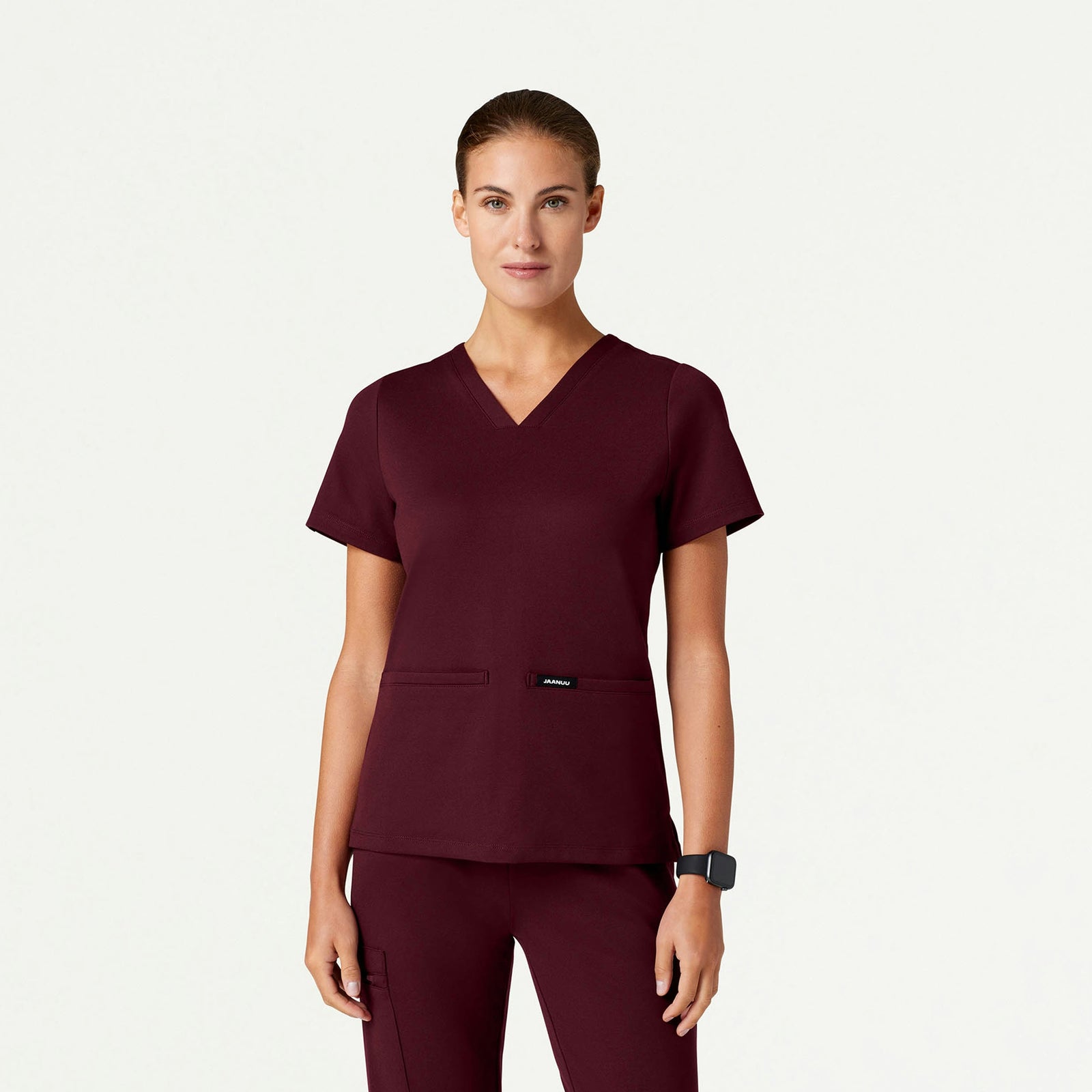 Cesi Slim ULTRAsoft Scrub Top - Burgundy - WOMEN'S TOPS - Jaanuu