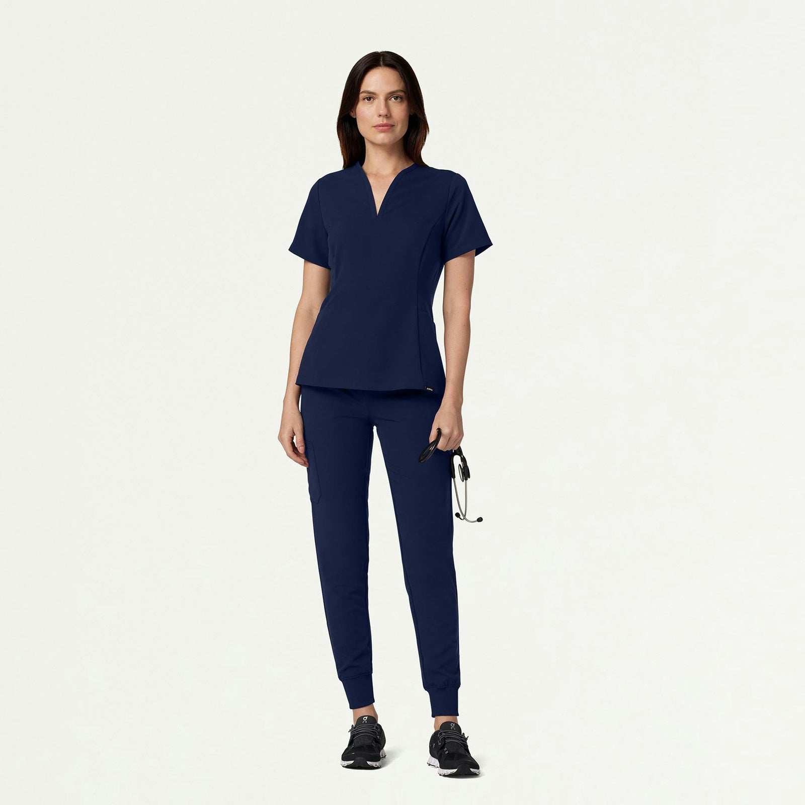 Calix Fit & Flare Scrub Top - Midnight Navy - WOMEN'S TOPS - Jaanuu